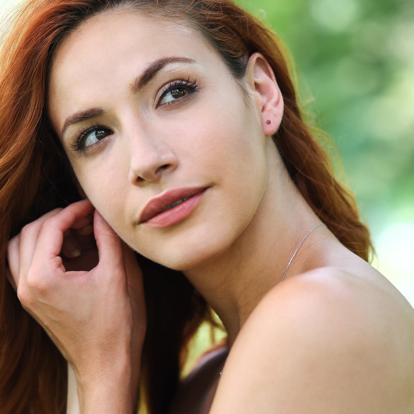 14K White Gold Certified Fancy Deep Pink Lab Grown Diamond Stud Earrings | Gold Earrings For Women Men | VS2-SI1 Clarity