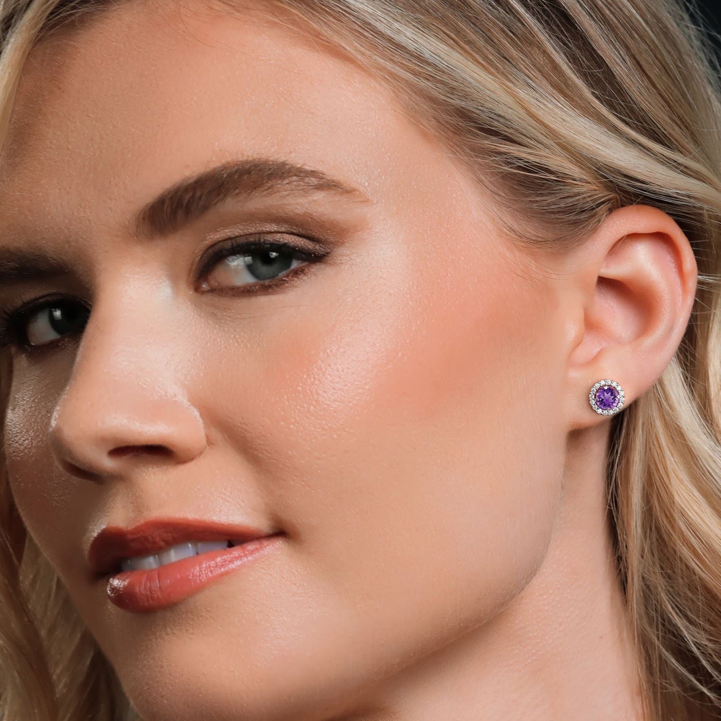 6MM Round Gemstone Birthstone Removable Jacket Stud Halo Earrings For Women | 925 Sterling Silver | Fine Jewelry Gifts for Her Mom Women Wife