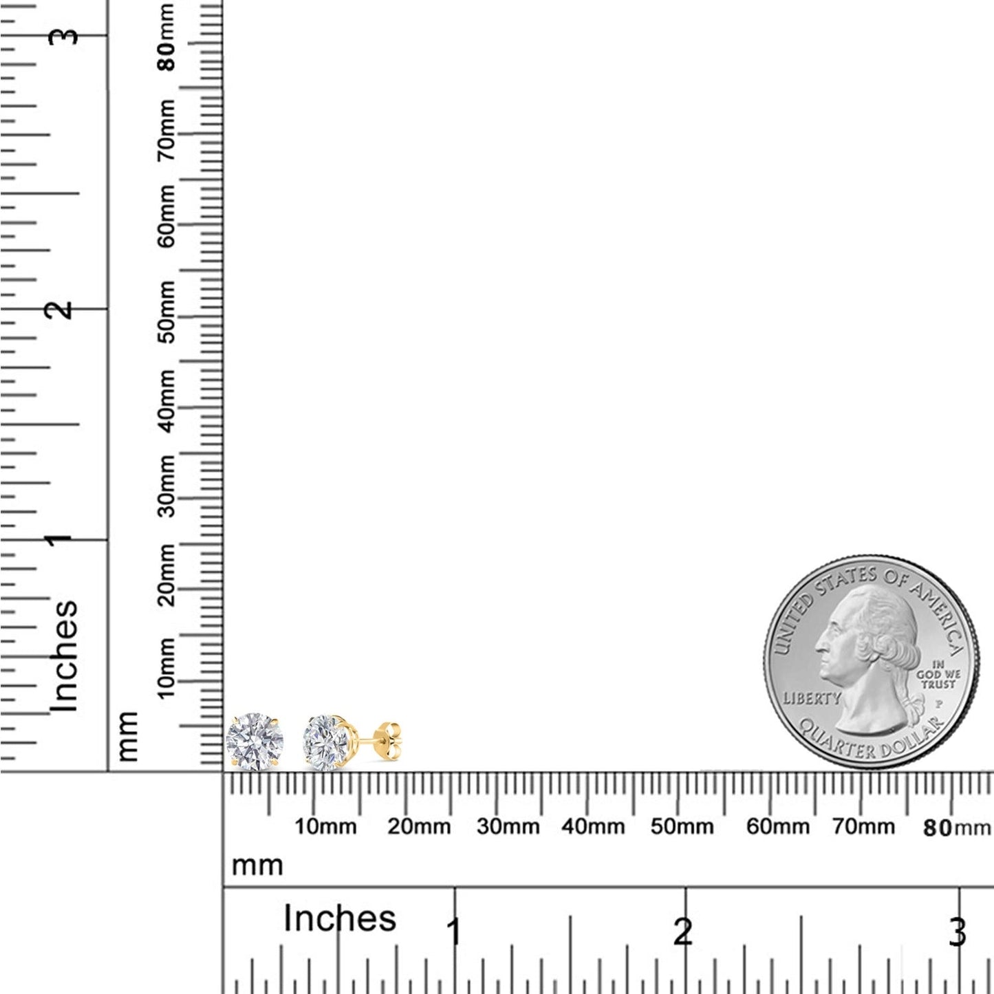 2 Ct Round Cut 14K Yellow Gold IGI Certified Lab Grown Diamond Earrings | E-F Color | VS1-VS2 Clarity | Gold Earrings For Women Men