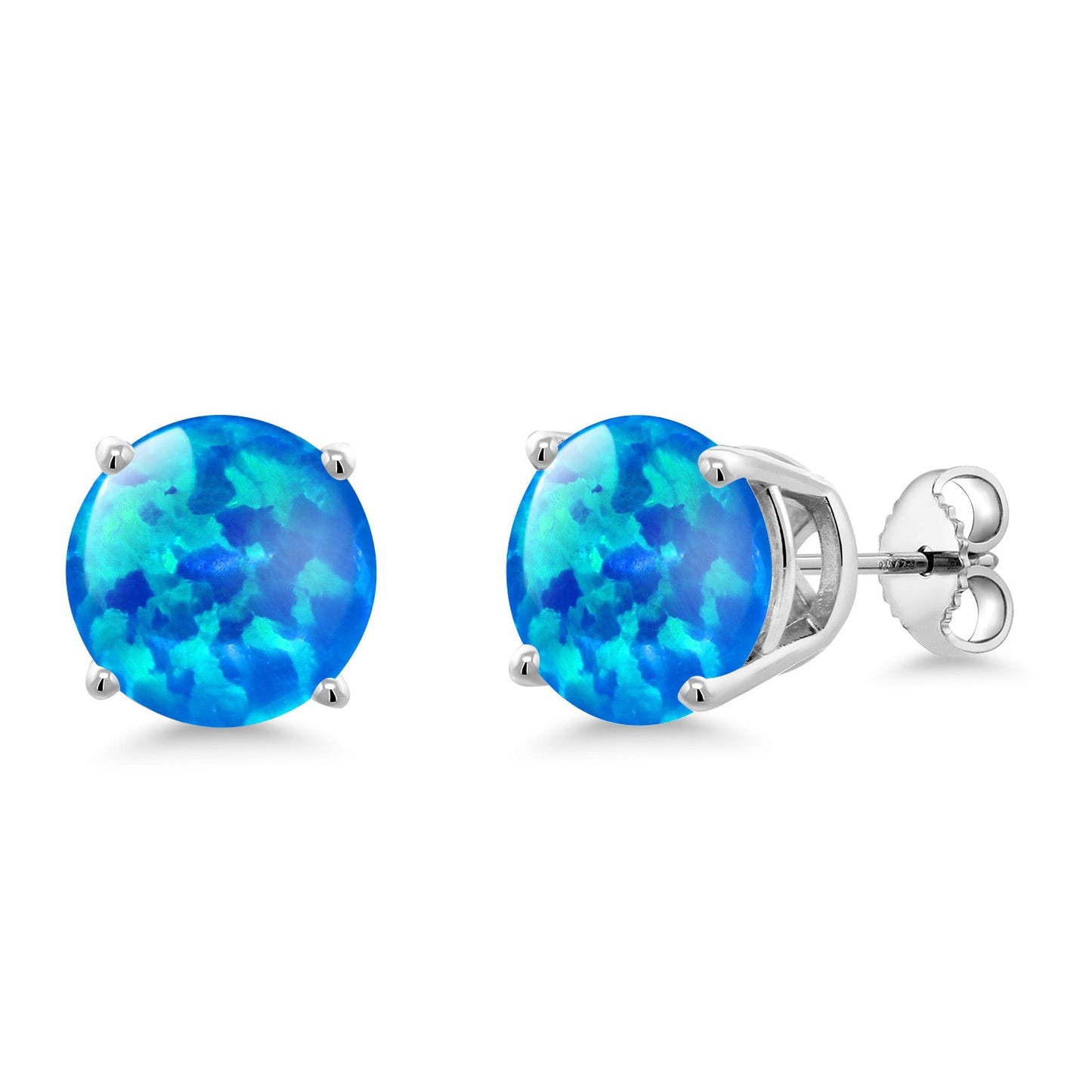 10MM Round Gemstone Birthstone Stud Earrings For Women Men | 925 Sterling Silver | Fine Jewelry Gifts for Her Mom Women Wife