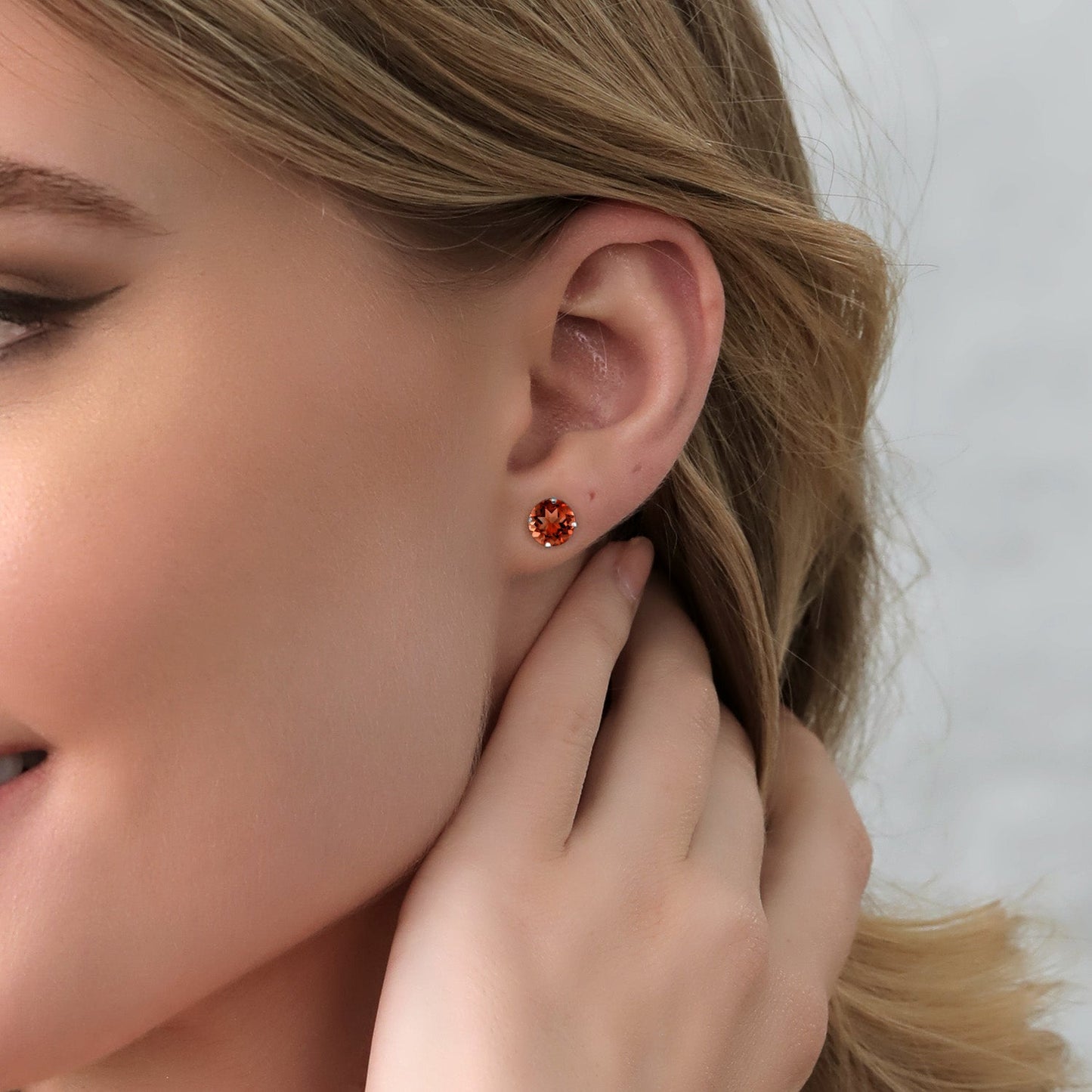 10MM Round Gemstone Birthstone Stud Earrings For Women Men | 925 Sterling Silver | Fine Jewelry Gifts for Her Mom Women Wife