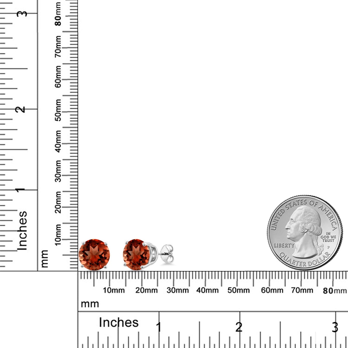 10MM Round Gemstone Birthstone Stud Earrings For Women Men | 925 Sterling Silver | Fine Jewelry Gifts for Her Mom Women Wife