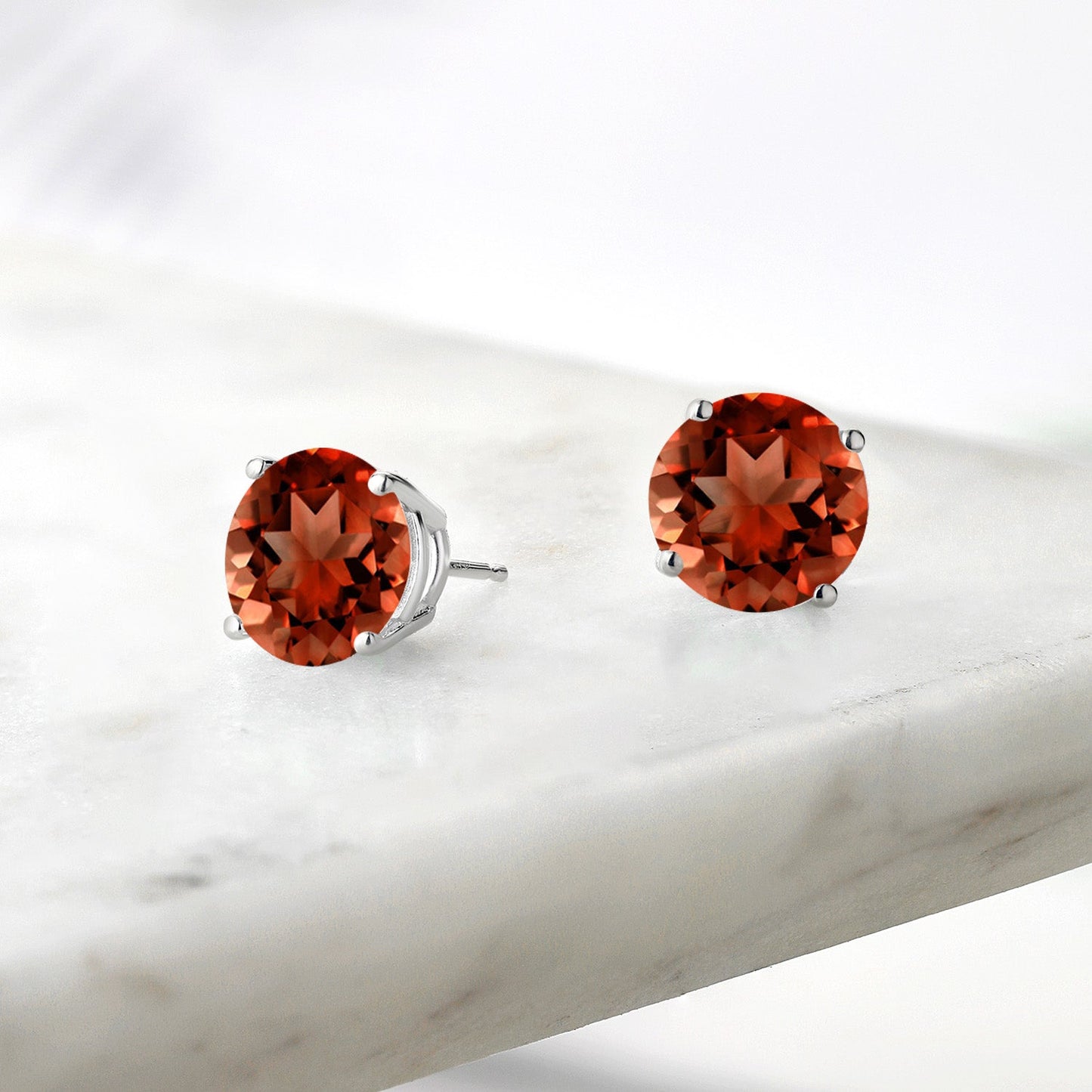 10MM Round Gemstone Birthstone Stud Earrings For Women Men | 925 Sterling Silver | Fine Jewelry Gifts for Her Mom Women Wife