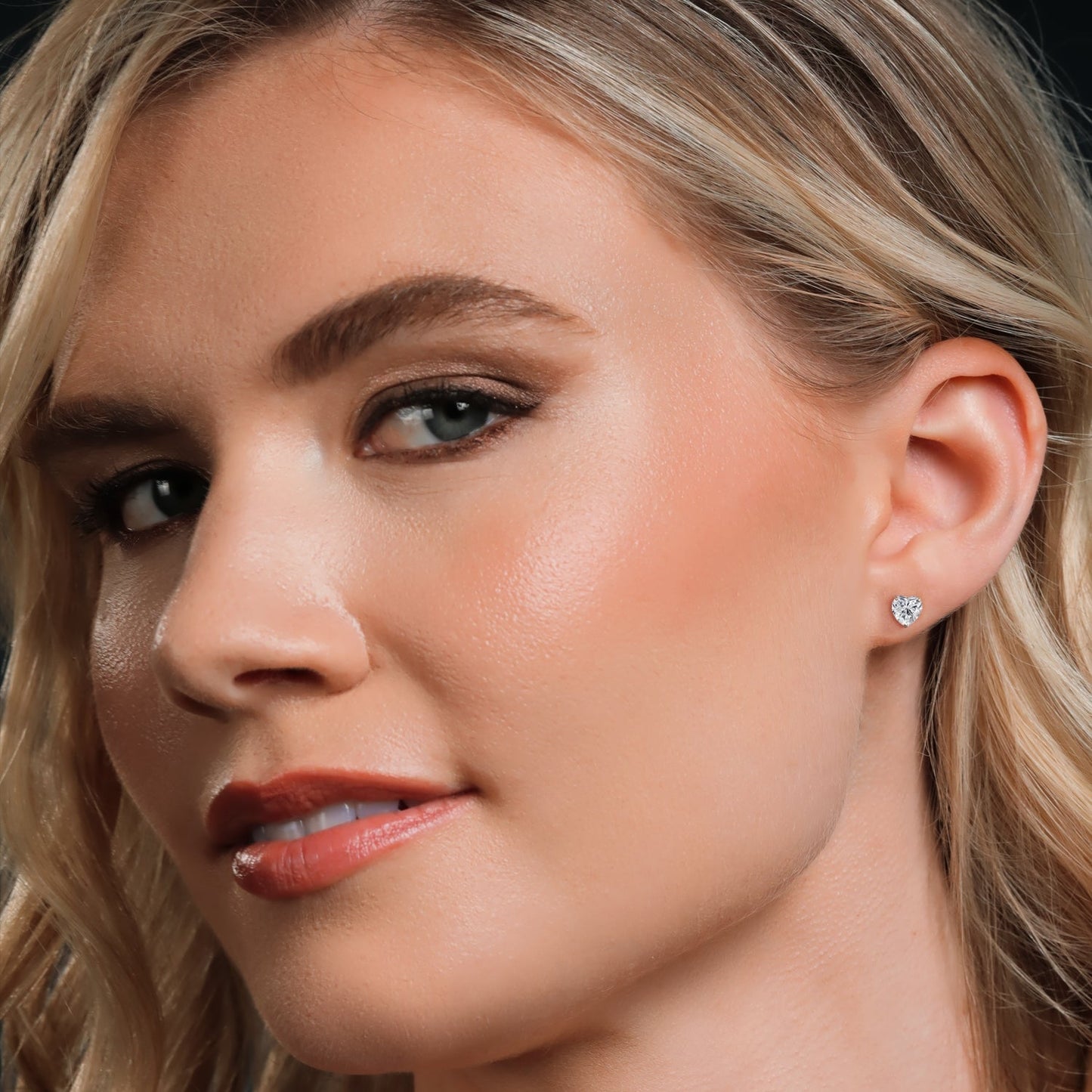 2.00 Cttw 14K White Gold IGI Certified Lab Grown Diamond Stud Earrings For Women Men | E-F Color VS1-VS2 Clarity | Heart Shape 6.5MM