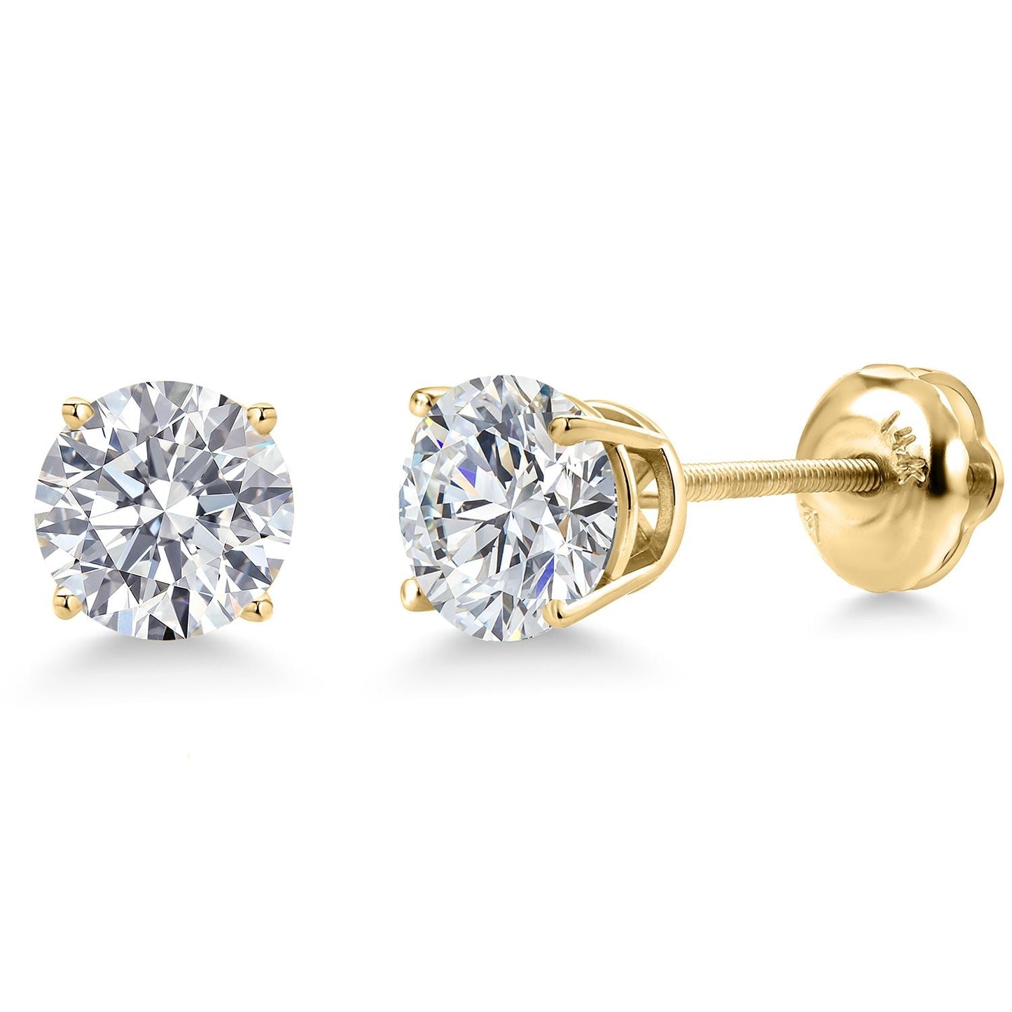 0.20 to 6 Cttw 14K Gold Lab Grown Diamond Stud Earrings | Gold Earrings For Women Men | E-F Color | VS1-VS2 Clarity
