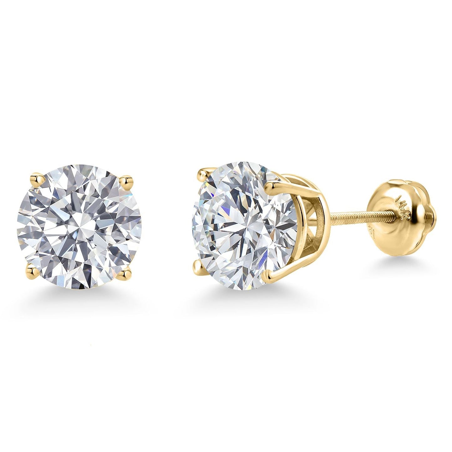 0.20 to 6 Cttw 14K Gold Lab Grown Diamond Stud Earrings | Gold Earrings For Women Men | E-F Color | VS1-VS2 Clarity