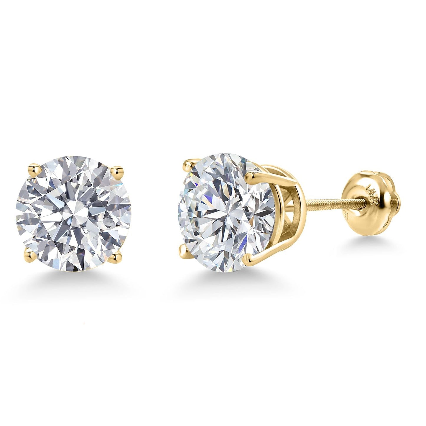 0.20 to 6 Cttw 14K Gold Lab Grown Diamond Stud Earrings | Gold Earrings For Women Men | E-F Color | VS1-VS2 Clarity