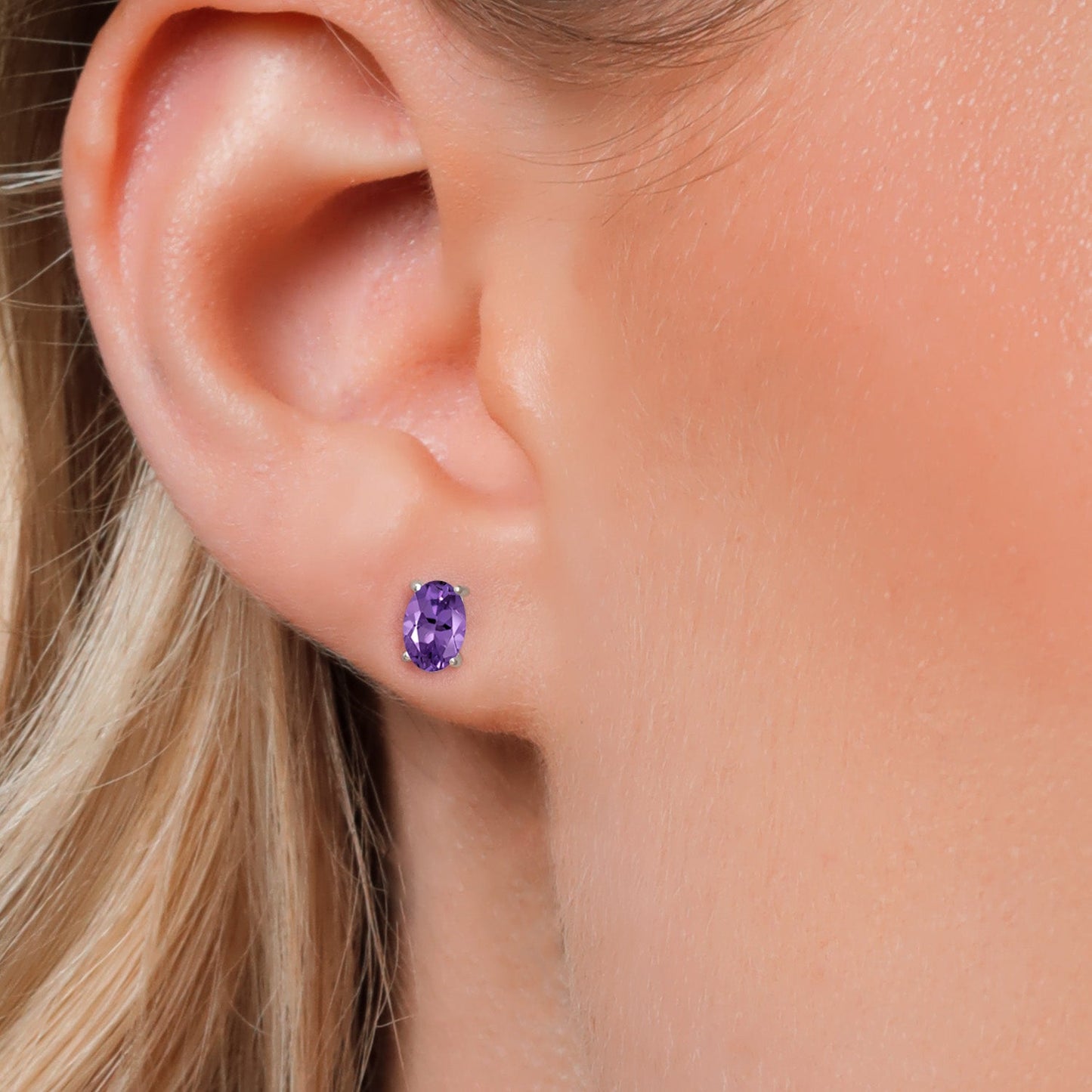 14K Gold Gemstone Birthstone Oval Stud Earrings | Oval 6X4MM | Gold Earrings For Women Men | Fine Jewelry Gifts for Her Mom Women Wife