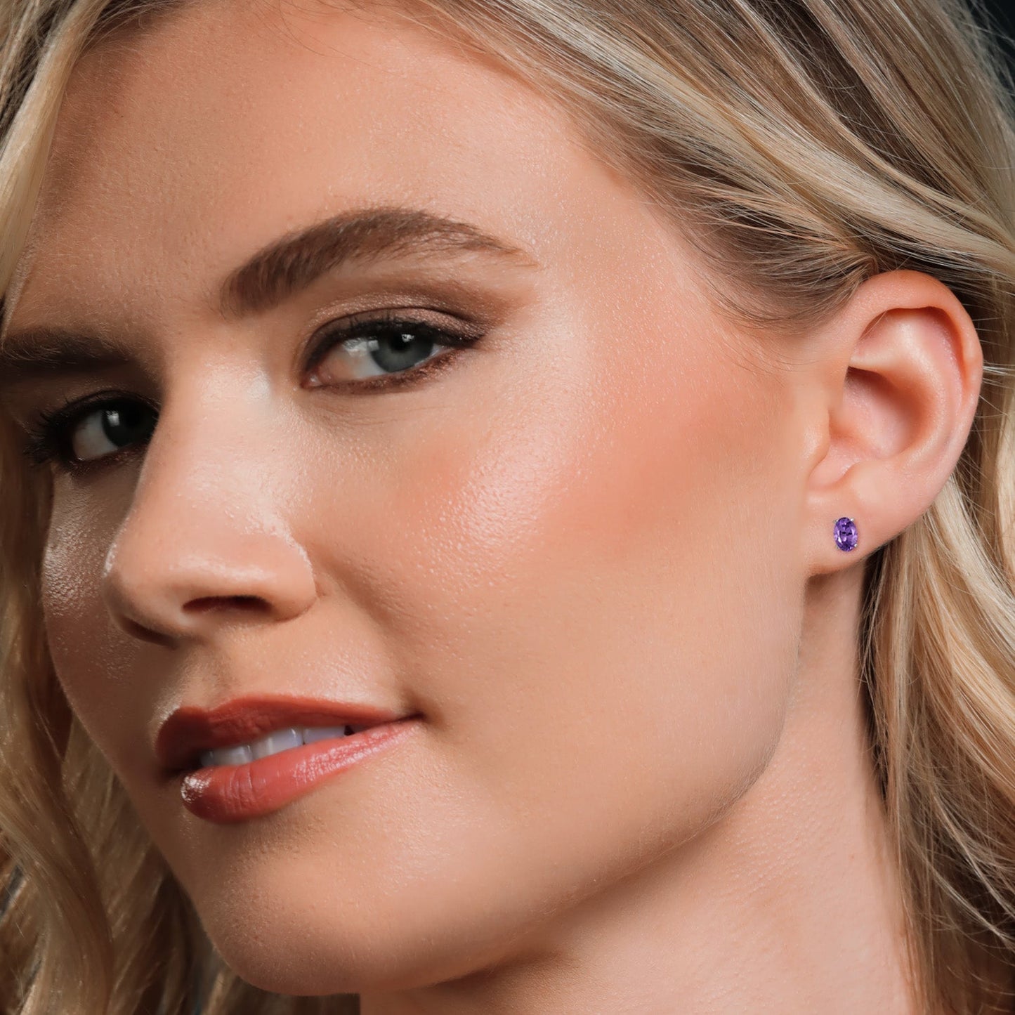 14K Gold Gemstone Birthstone Oval Stud Earrings | Oval 6X4MM | Gold Earrings For Women Men | Fine Jewelry Gifts for Her Mom Women Wife