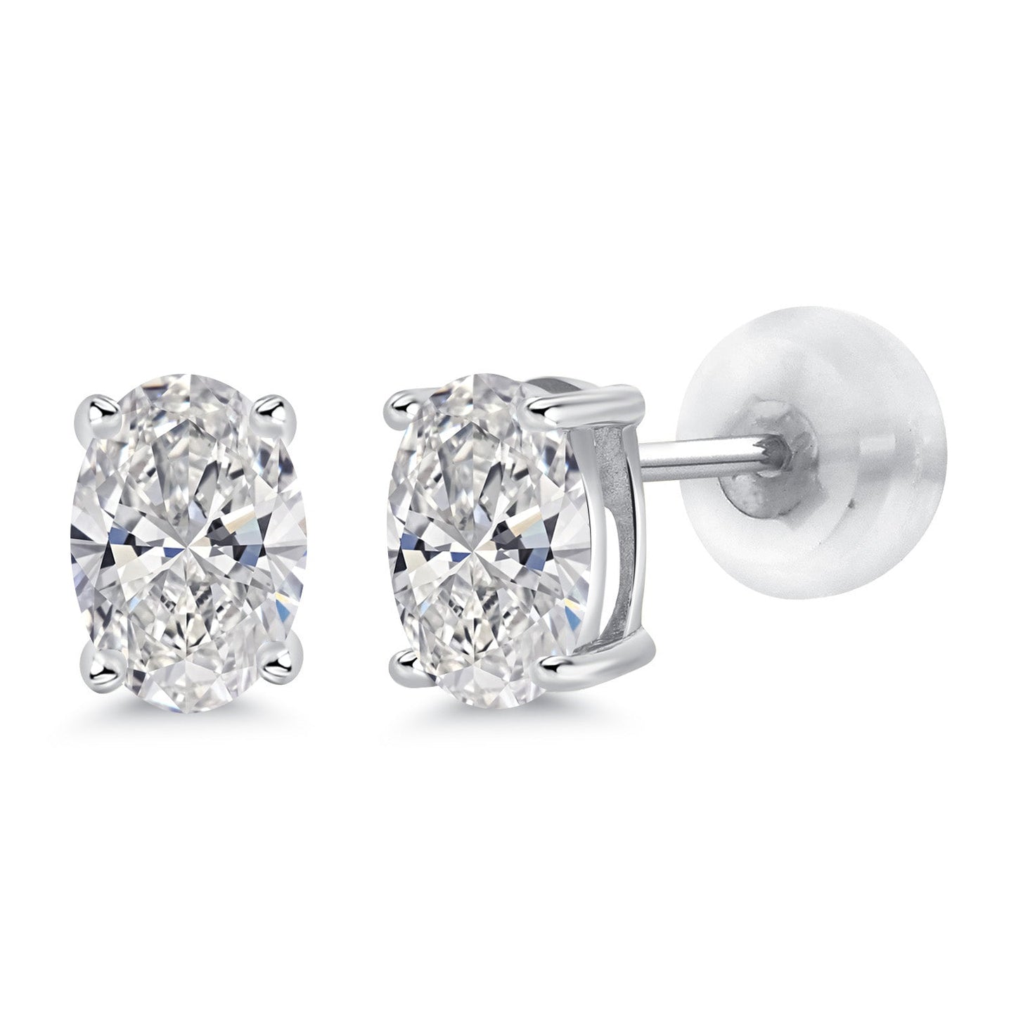 14K Gold Gemstone Birthstone Oval Stud Earrings | Oval 6X4MM | Gold Earrings For Women Men | Fine Jewelry Gifts for Her Mom Women Wife