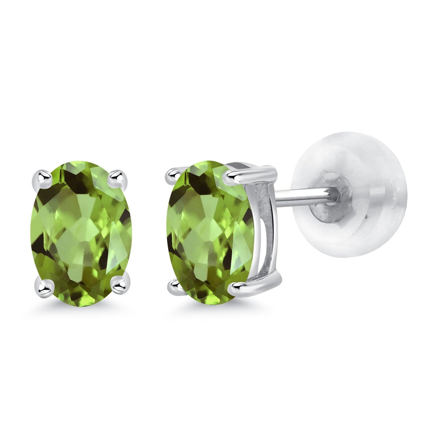 14K Gold Gemstone Birthstone Oval Stud Earrings | Oval 6X4MM | Gold Earrings For Women Men | Fine Jewelry Gifts for Her Mom Women Wife