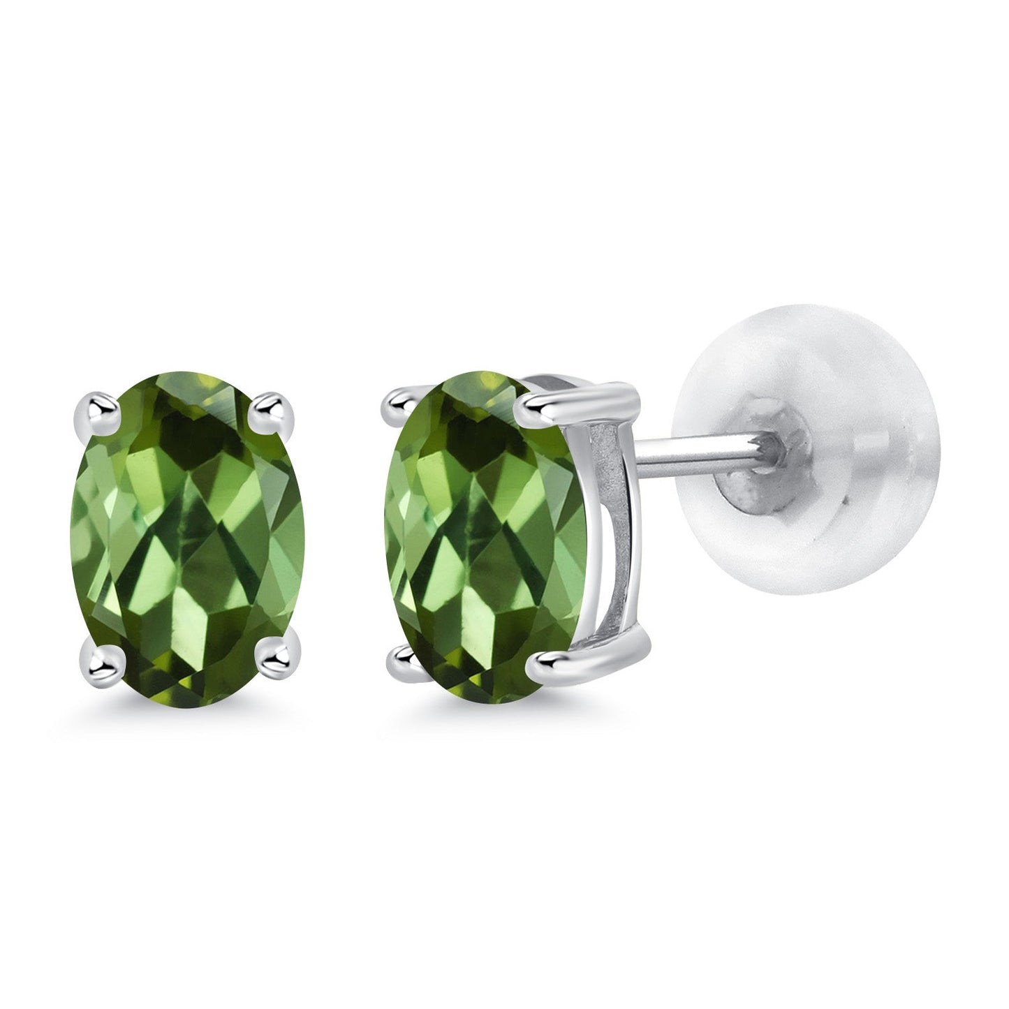 14K Gold Gemstone Birthstone Oval Stud Earrings | Oval 6X4MM | Gold Earrings For Women Men | Fine Jewelry Gifts for Her Mom Women Wife