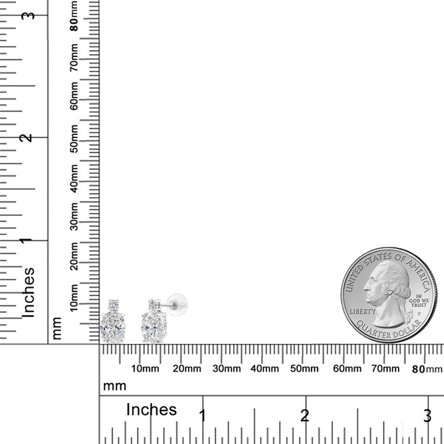 3 Ct 14k White Gold IGI Certified Oval Lab Grown Diamond Earrings | E-F Color | VS1-VS2 Clarity | Gold Earrings For Women