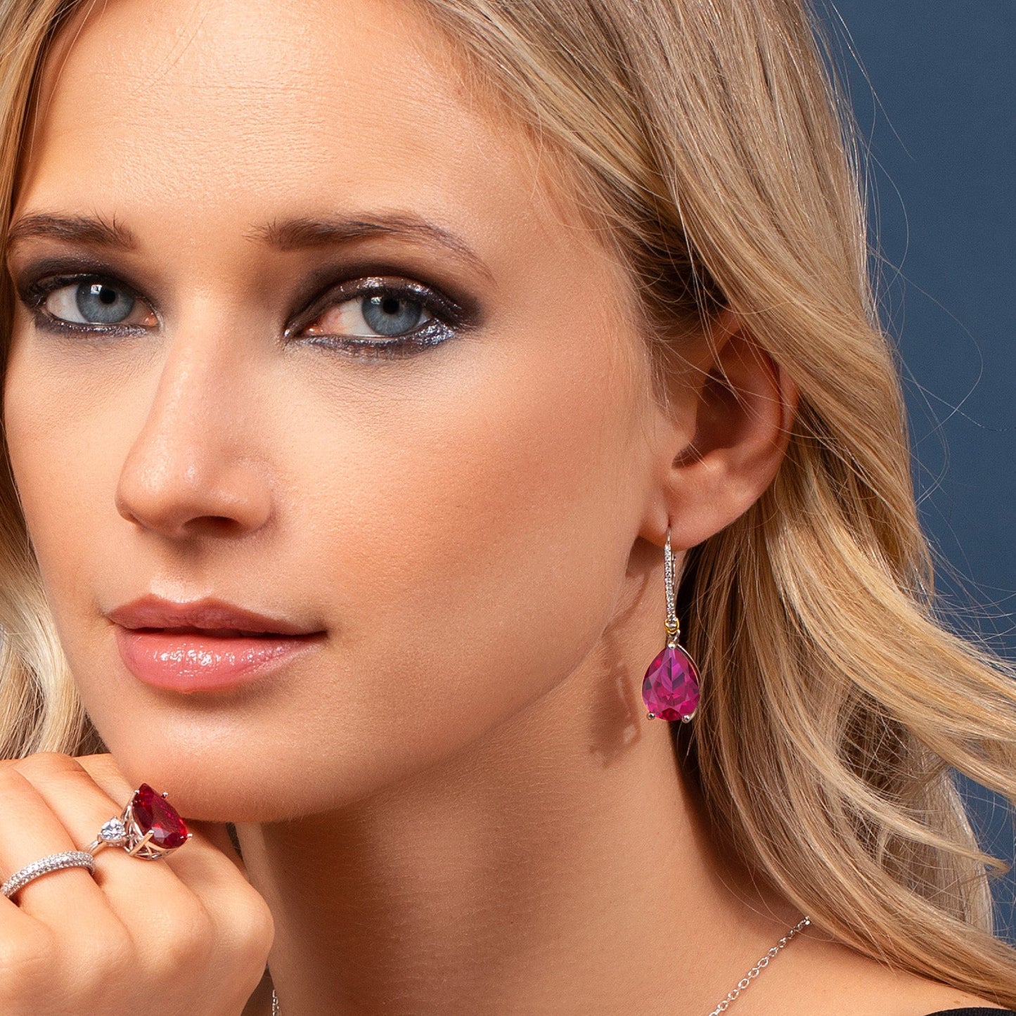 12-22 Cttw Gemstone Birthstone and White Moissanite Teardrop Drop Dangle Earrings For Women | 925 Sterling Silver and 10K Yellow Gold | Pear Shape 16X12MM