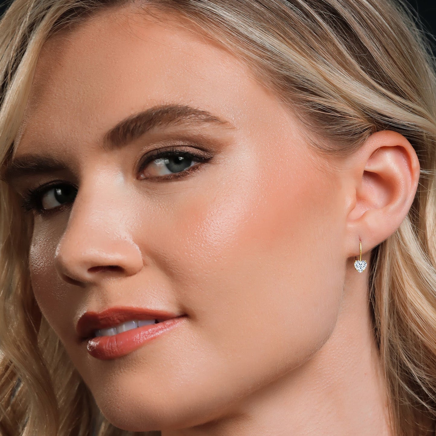 5MM Heart Shape Gemstone Birthstone Leverback Earrings for Women In 14K Yellow Gold | Fine Jewelry Gifts for Her Mom Women Wife | Gold Heart Earrings