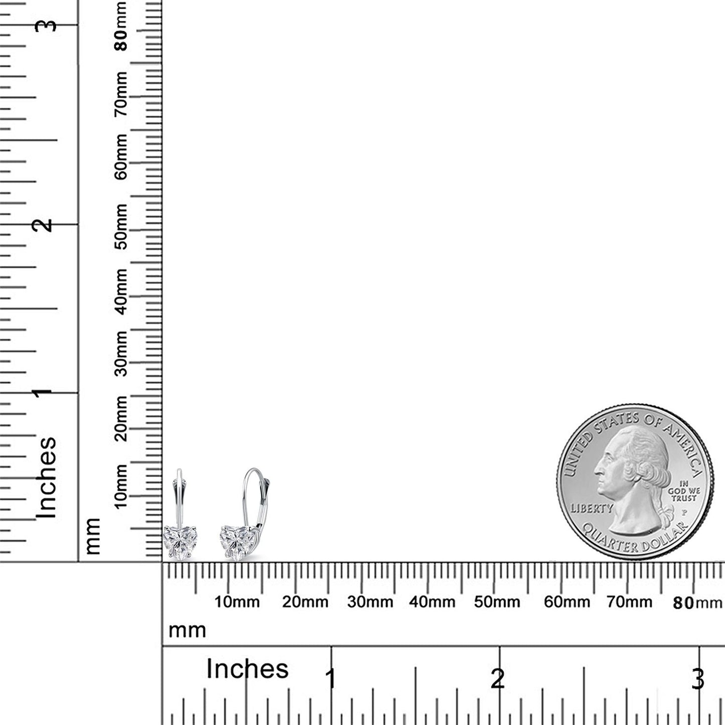 5MM Heart Shape Gemstone Birthstone Leverback Earrings for Women In 14K White Gold | Fine Jewelry Gifts for Her Mom Women Wife