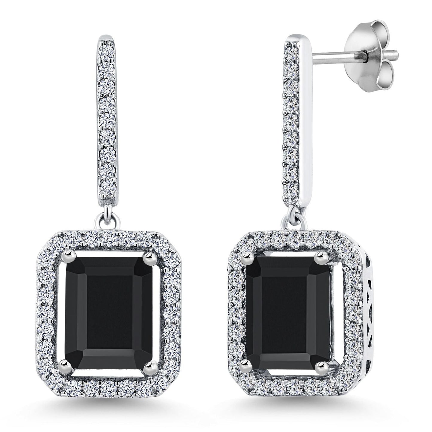 4-6 Cttw Drop Dangle Earrings for Women | Gemstone Birthstone Earrings | 925 Sterling Silver | Emerald Cut 9X7MM | Fine Jewelry Gifts for Her Mom Women Wife