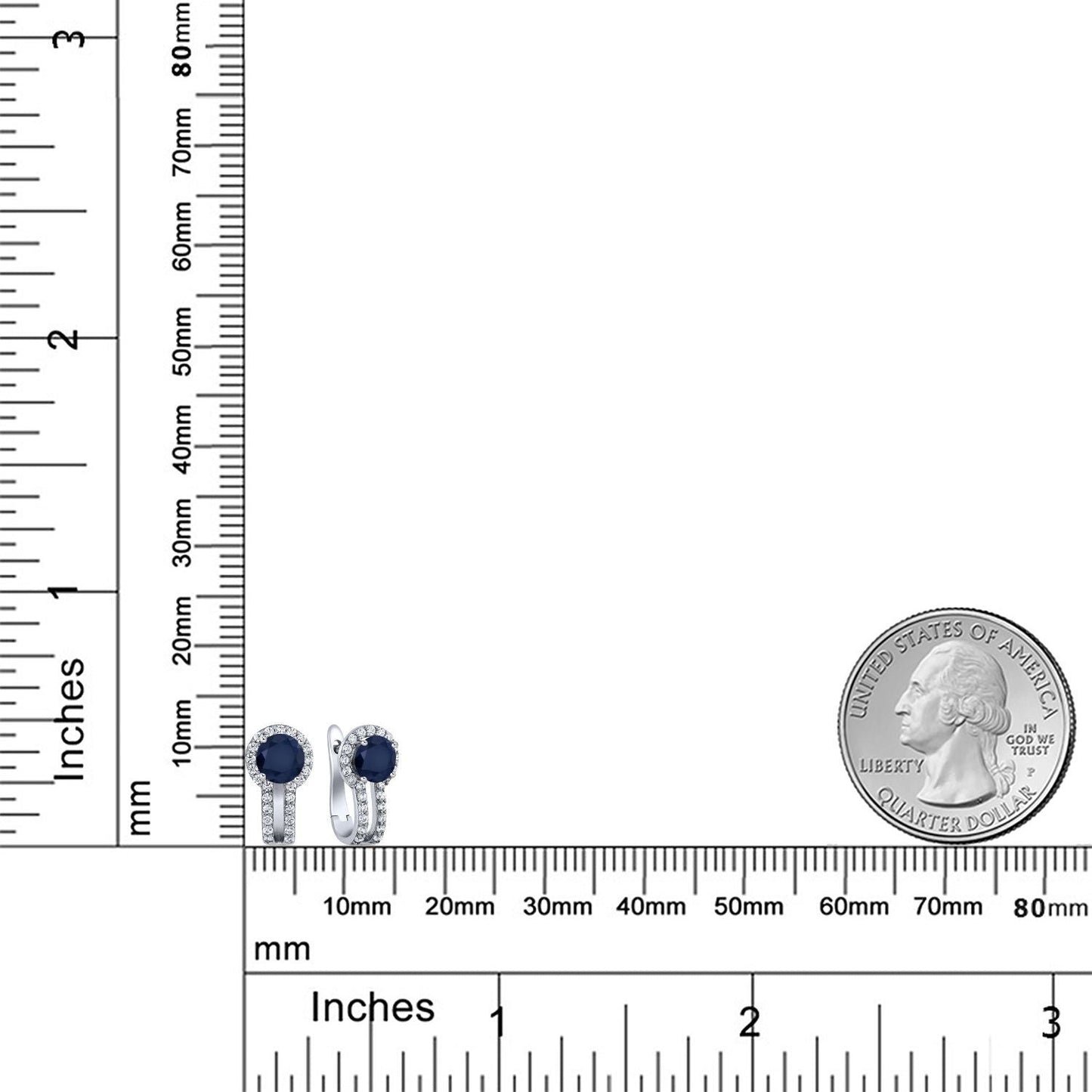 5MM Round French Clip Clasp Hook Earring For Women | 925 Sterling Silver | Gemstone Birthstone and White Created Sapphire Earrings | Fine Jewelry Gifts for Her Mom Women Wife