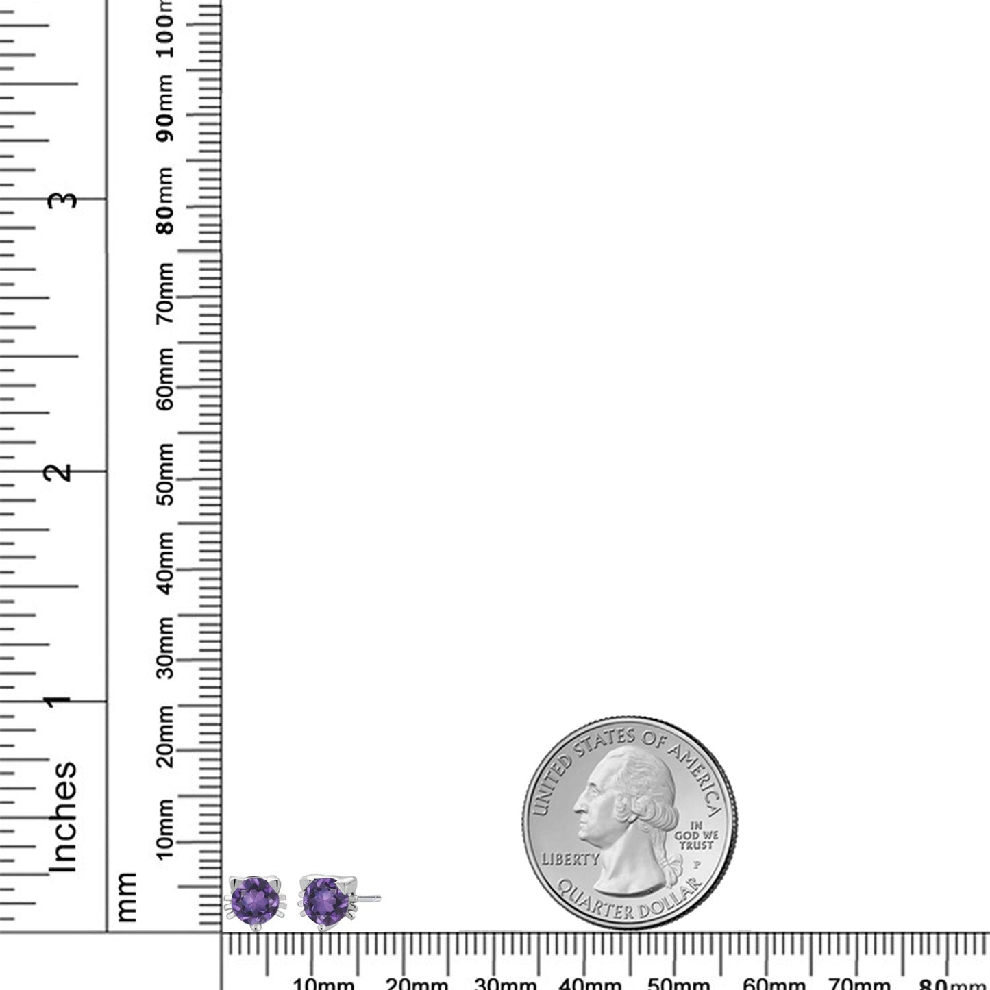 5MM Round Gemstone Birthstone Kitty Cat Stud Earrings | 925 Sterling Silver | Kitten Cat Earrings For Women Men Cat Lovers