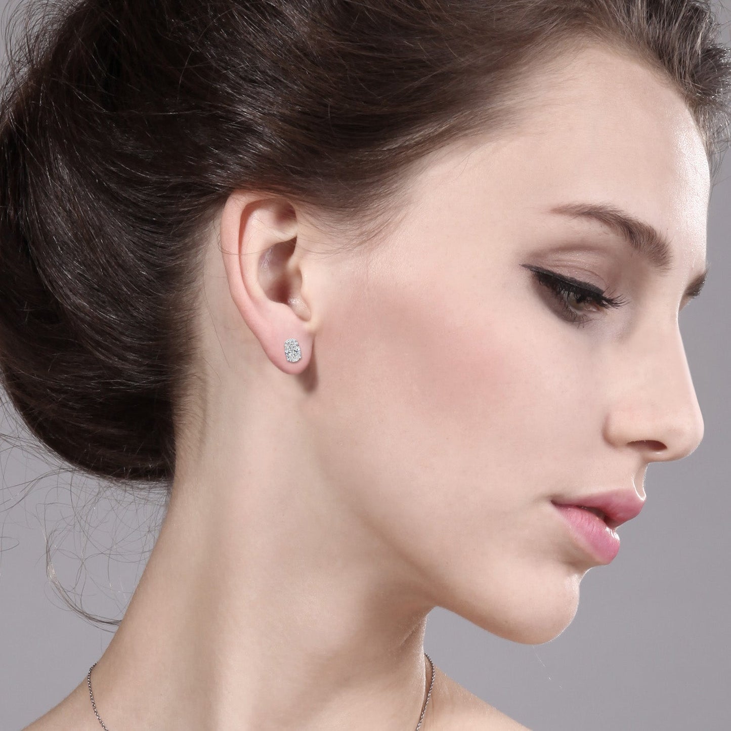 925 Sterling Silver Gemstone Birthstone and White Lab Grown Diamond Stud Earrings For Women | Oval 7X5MM | Fine Jewelry for Her Mom Women Wife