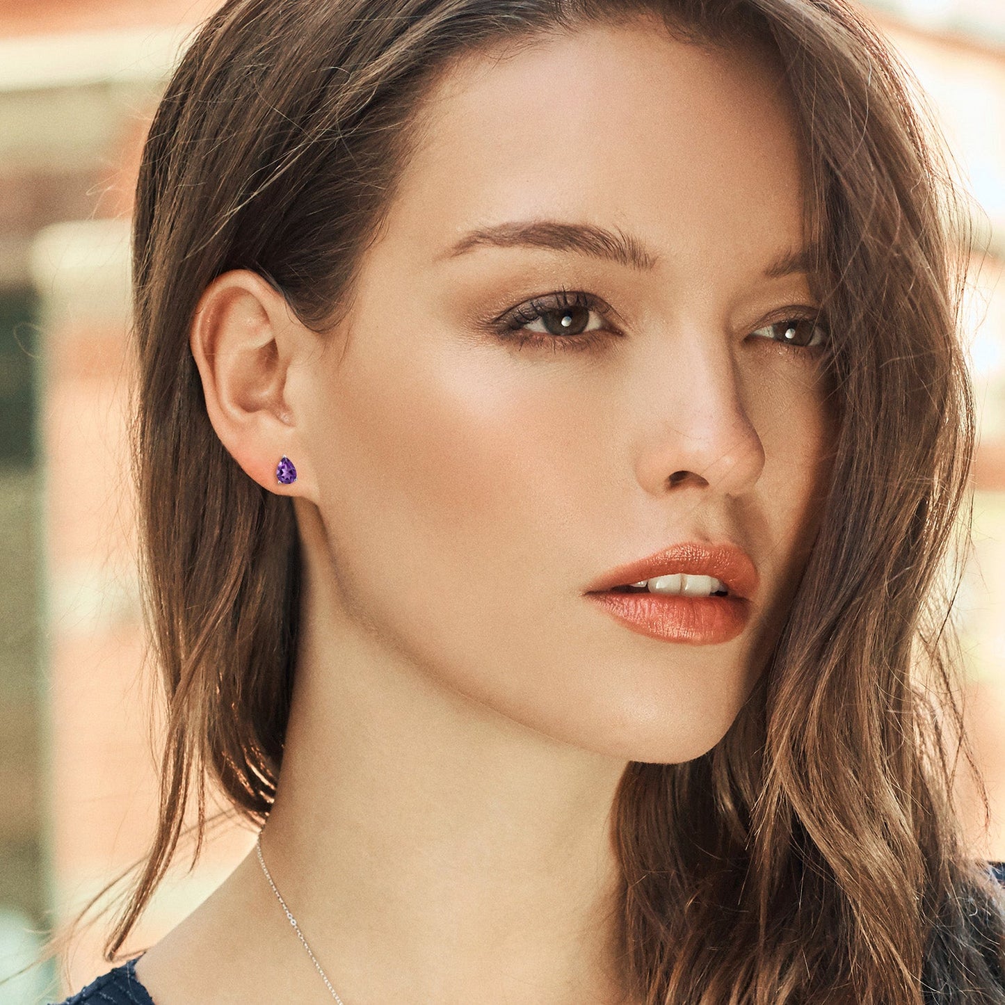 925 Sterling Silver Pear Shape 8X5MM Gemstone Birthstone Stud Earrings | Push Back Solitaire Stud Earrings For Women Men