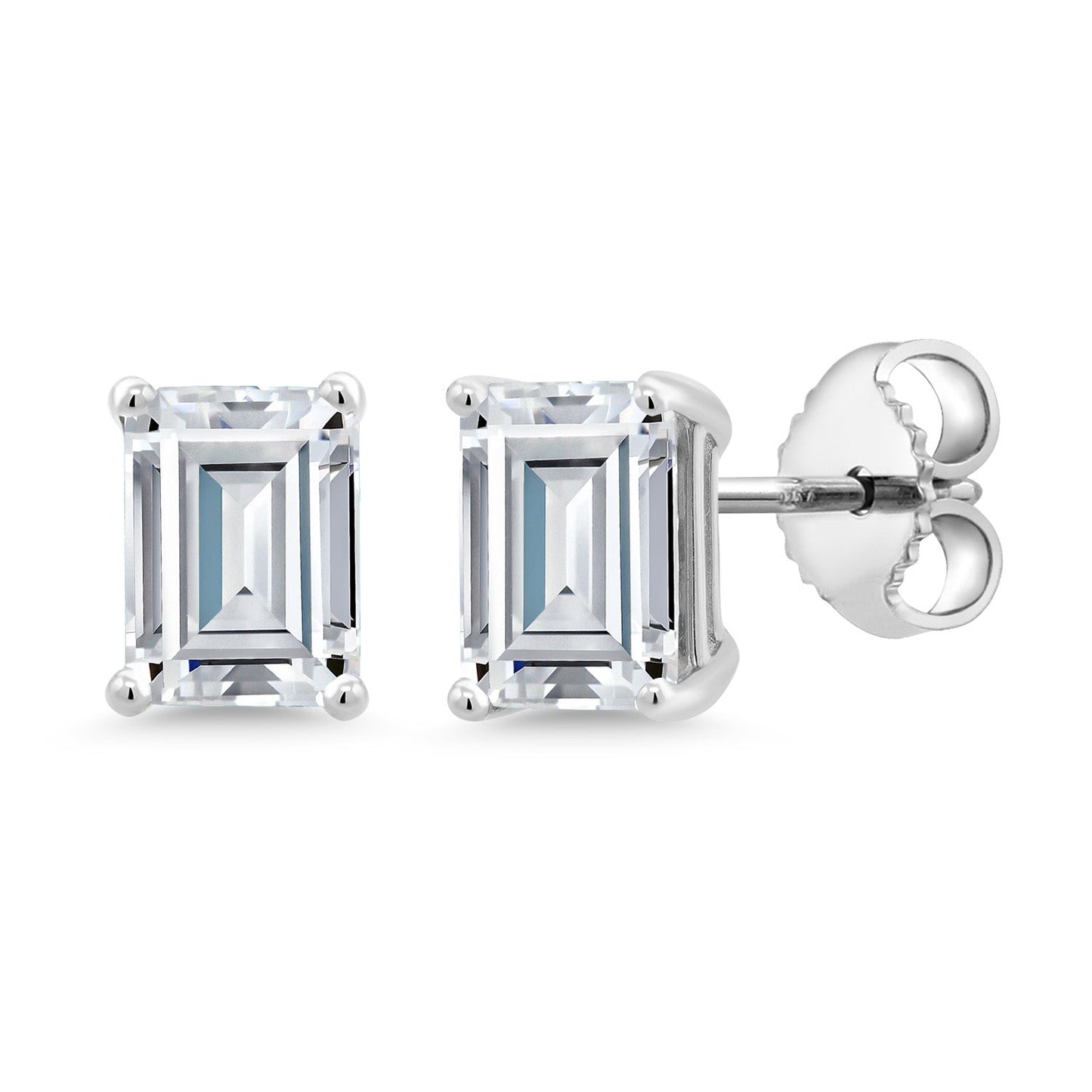 7X5MM Emerald Cut Gemstone Birthstone Stud Earrings For Women Men | 925 Sterling Silver | Fine Jewelry Gifts for Her Mom Women Wife