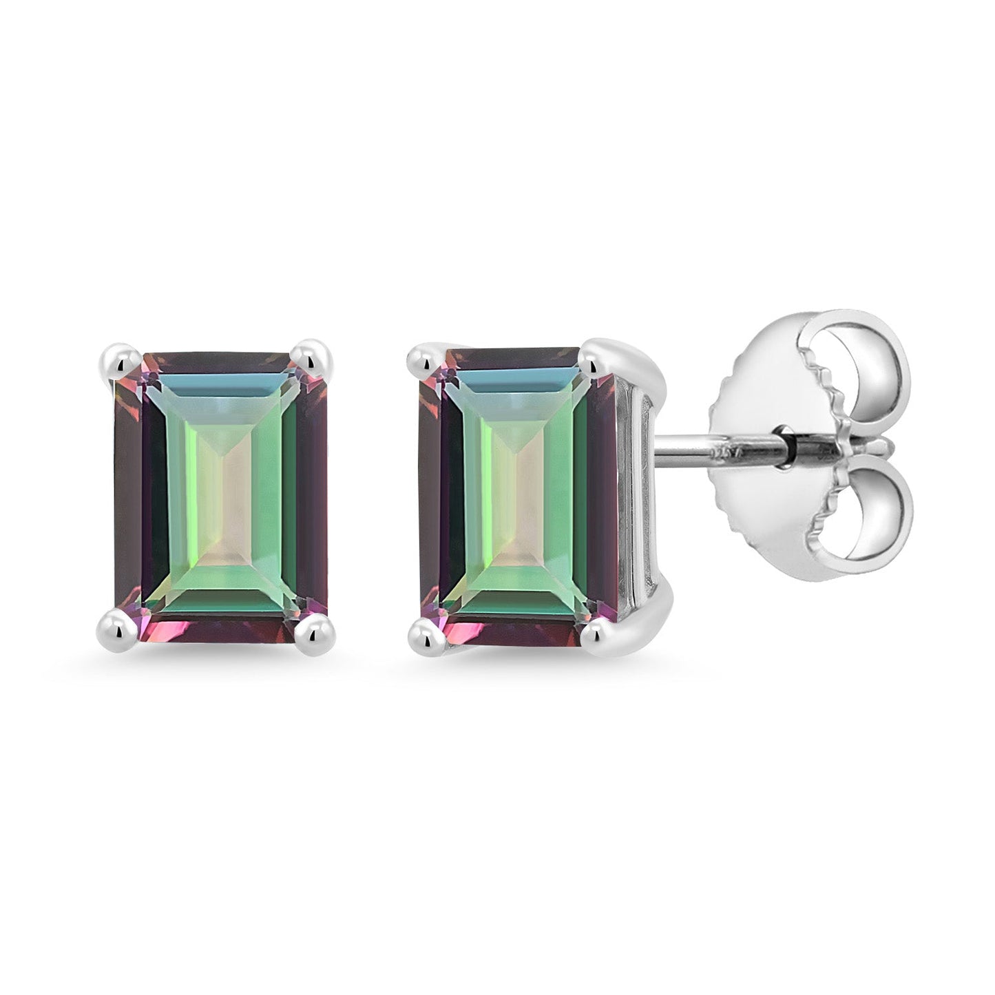 7X5MM Emerald Cut Gemstone Birthstone Stud Earrings For Women Men | 925 Sterling Silver | Fine Jewelry Gifts for Her Mom Women Wife