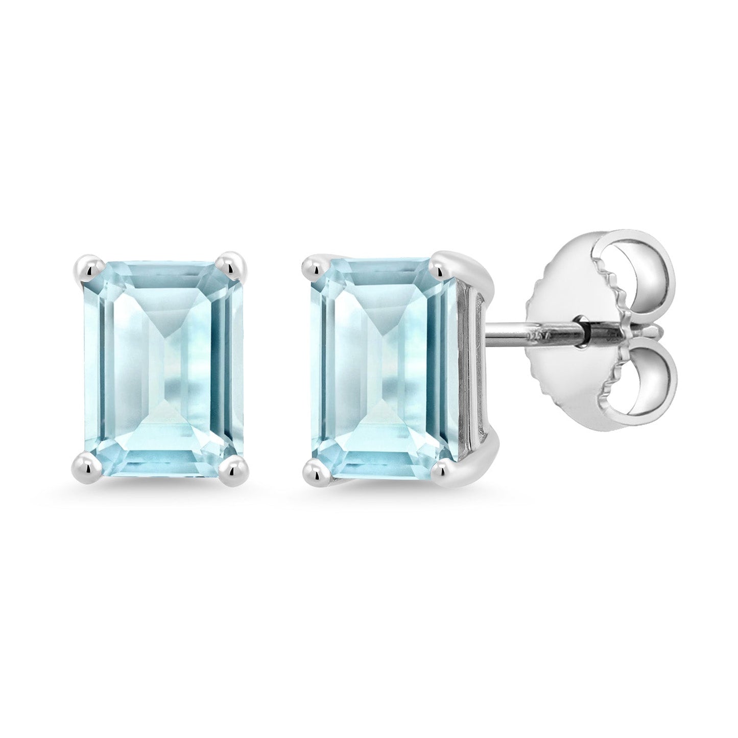 7X5MM Emerald Cut Gemstone Birthstone Stud Earrings For Women Men | 925 Sterling Silver | Fine Jewelry Gifts for Her Mom Women Wife