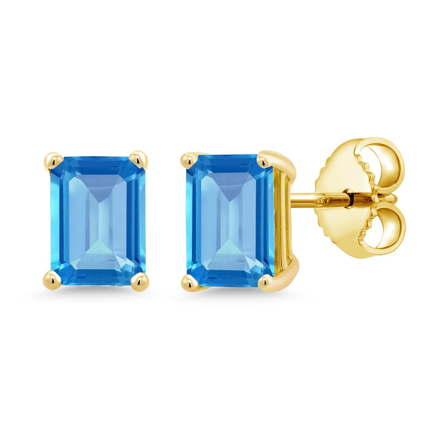 7X5MM Emerald Cut Gemstone Birthstone Stud Earrings For Women Men | 925 Sterling Silver | Fine Jewelry Gifts for Her Mom Women Wife