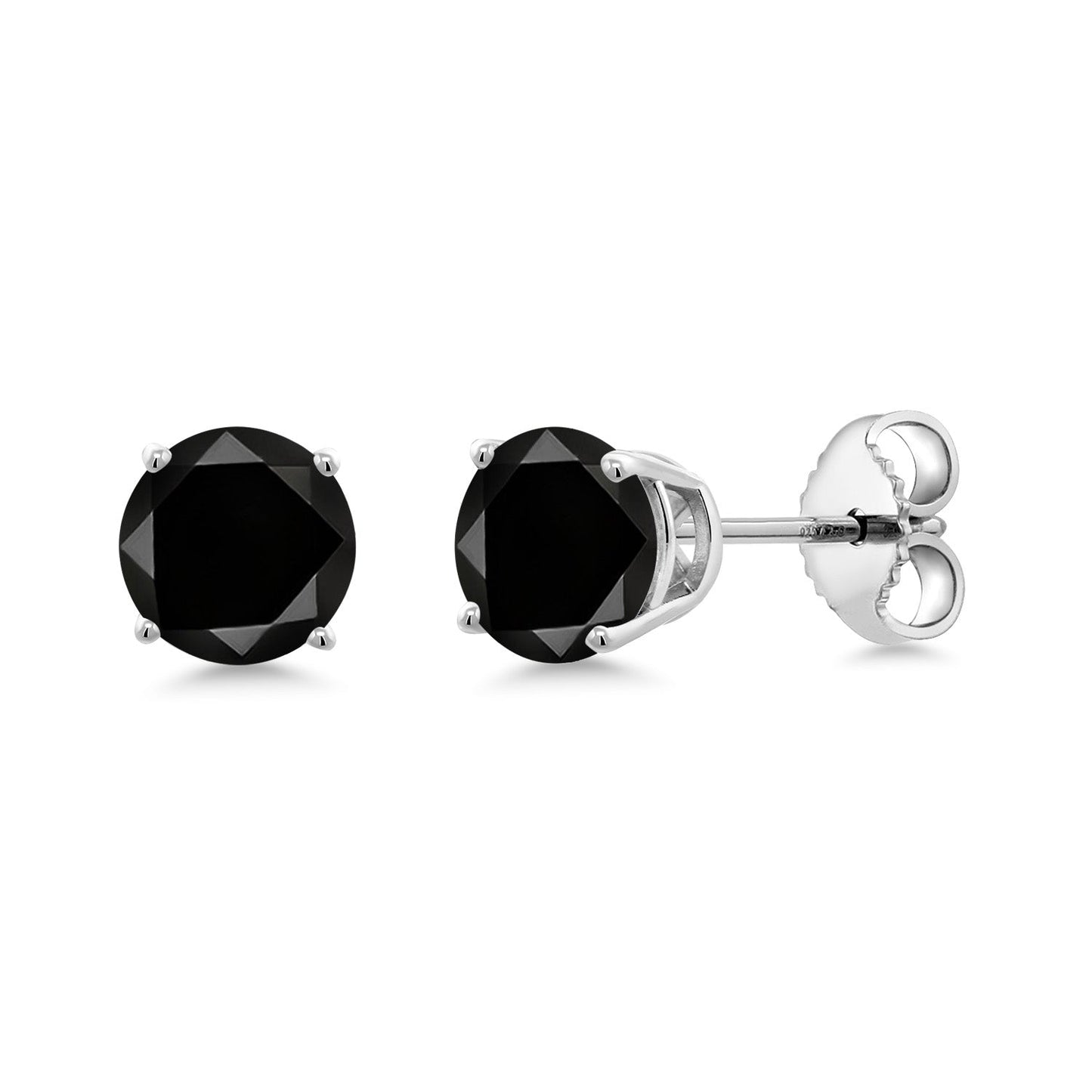 925 Sterling Silver 5MM Round Gemstone Birthstone 4-Prong Basket Setting Stud Earrings For Women Men