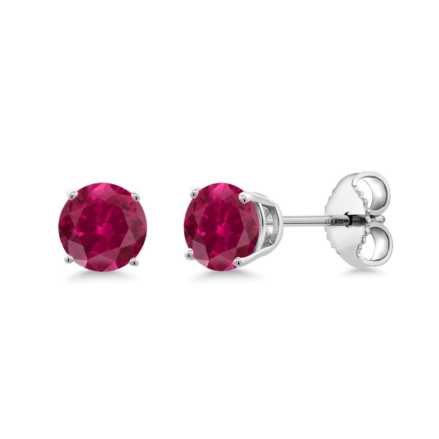 925 Sterling Silver 4MM Round Gemstone Birthstone Stud Earrings for Women and Men | Classic Solitaire with Secure Backs | Elegant Everyday Jewelry for Her or Him