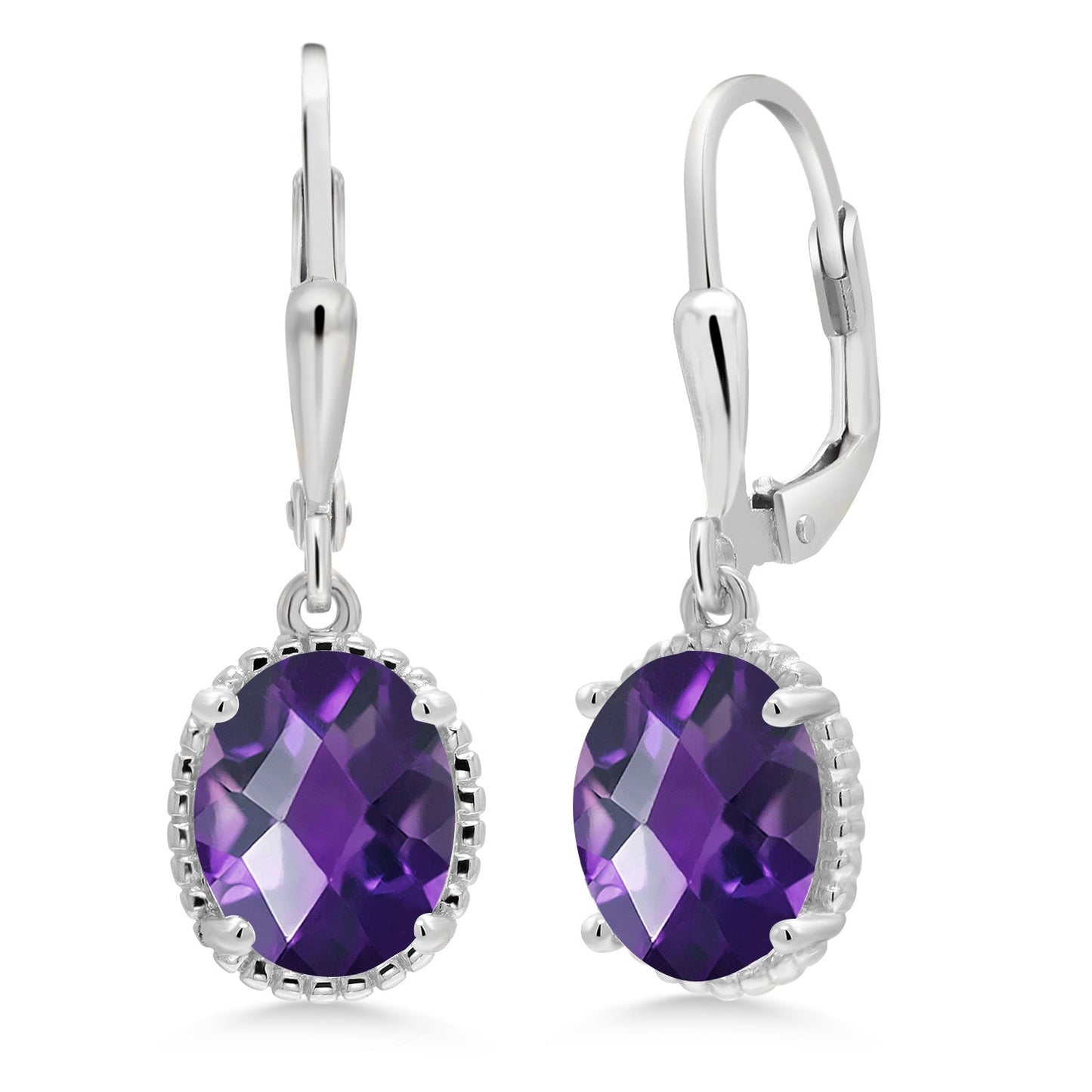 Leverback Drop Dangle Earrings For Women | 925 Sterling Silver | 9X7MM Oval Gemstone Birthstone | Fine Jewelry Gifts for Her Mom Women Wife