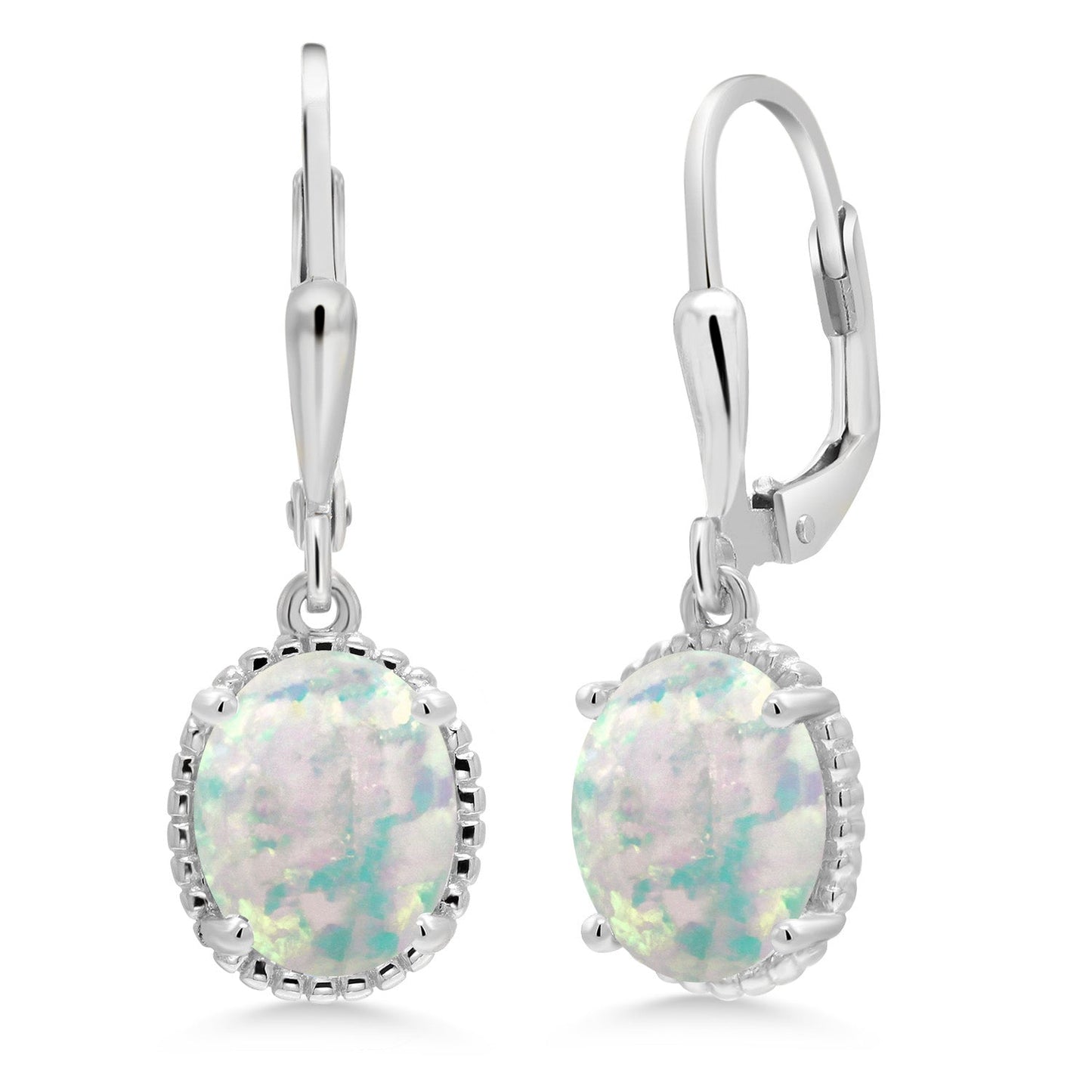 Leverback Drop Dangle Earrings For Women | 925 Sterling Silver | 9X7MM Oval Gemstone Birthstone | Fine Jewelry Gifts for Her Mom Women Wife