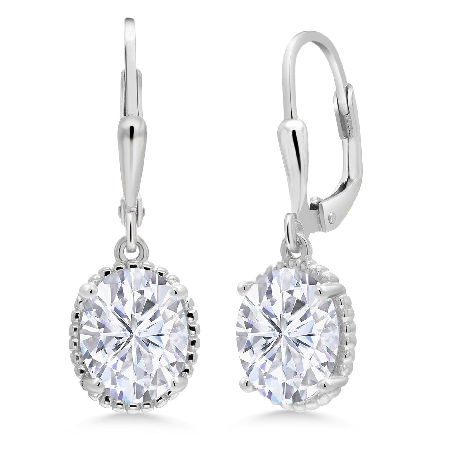 Leverback Drop Dangle Earrings For Women | 925 Sterling Silver | 9X7MM Oval Gemstone Birthstone | Fine Jewelry Gifts for Her Mom Women Wife