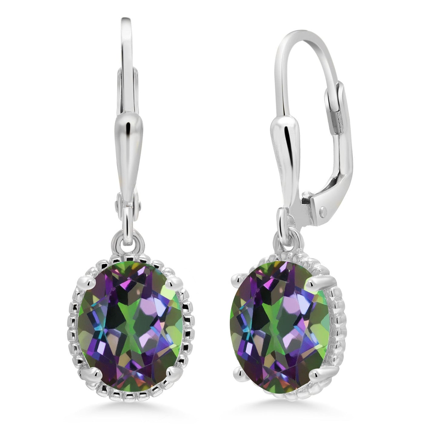 Leverback Drop Dangle Earrings For Women | 925 Sterling Silver | 9X7MM Oval Gemstone Birthstone | Fine Jewelry Gifts for Her Mom Women Wife