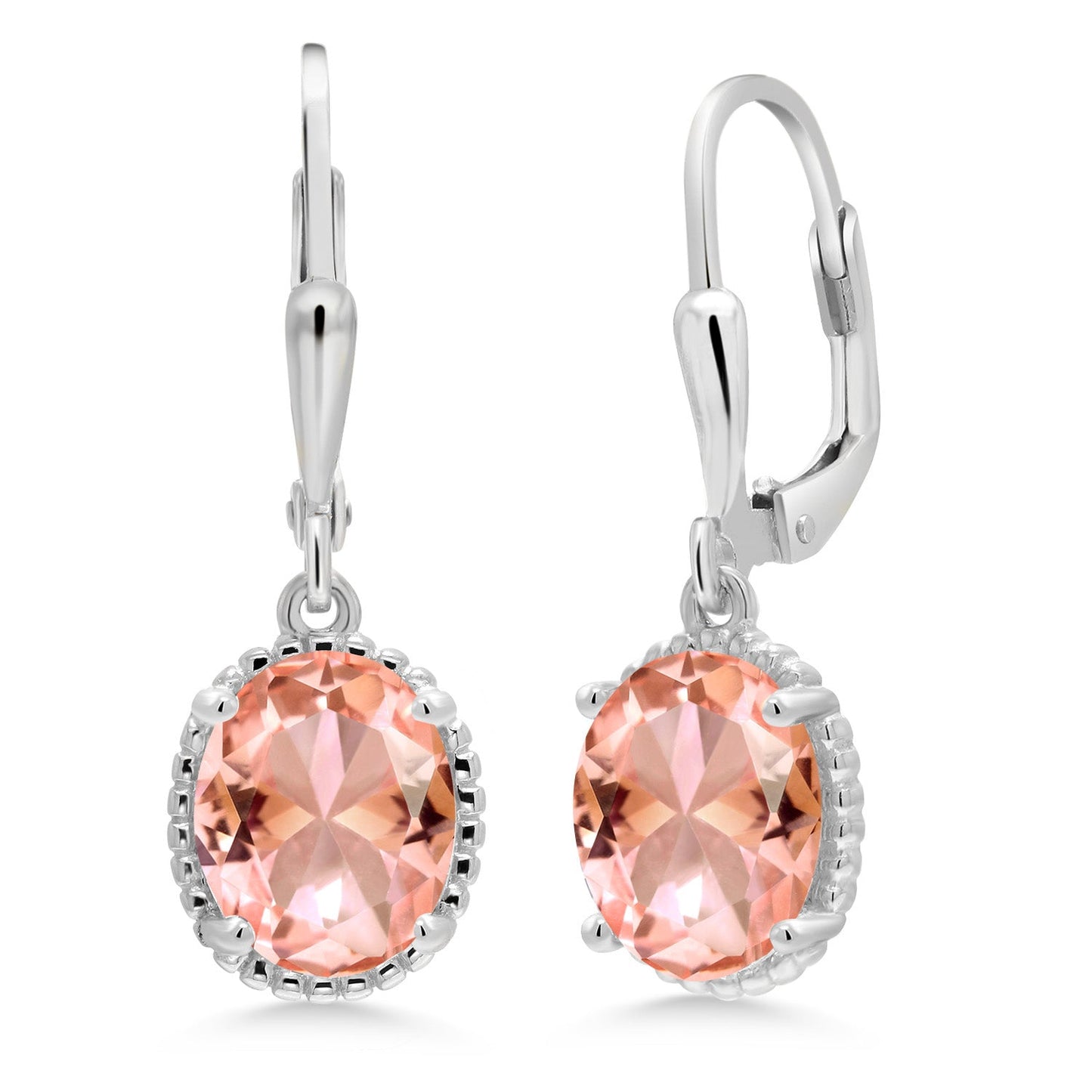 Leverback Drop Dangle Earrings For Women | 925 Sterling Silver | 9X7MM Oval Gemstone Birthstone | Fine Jewelry Gifts for Her Mom Women Wife