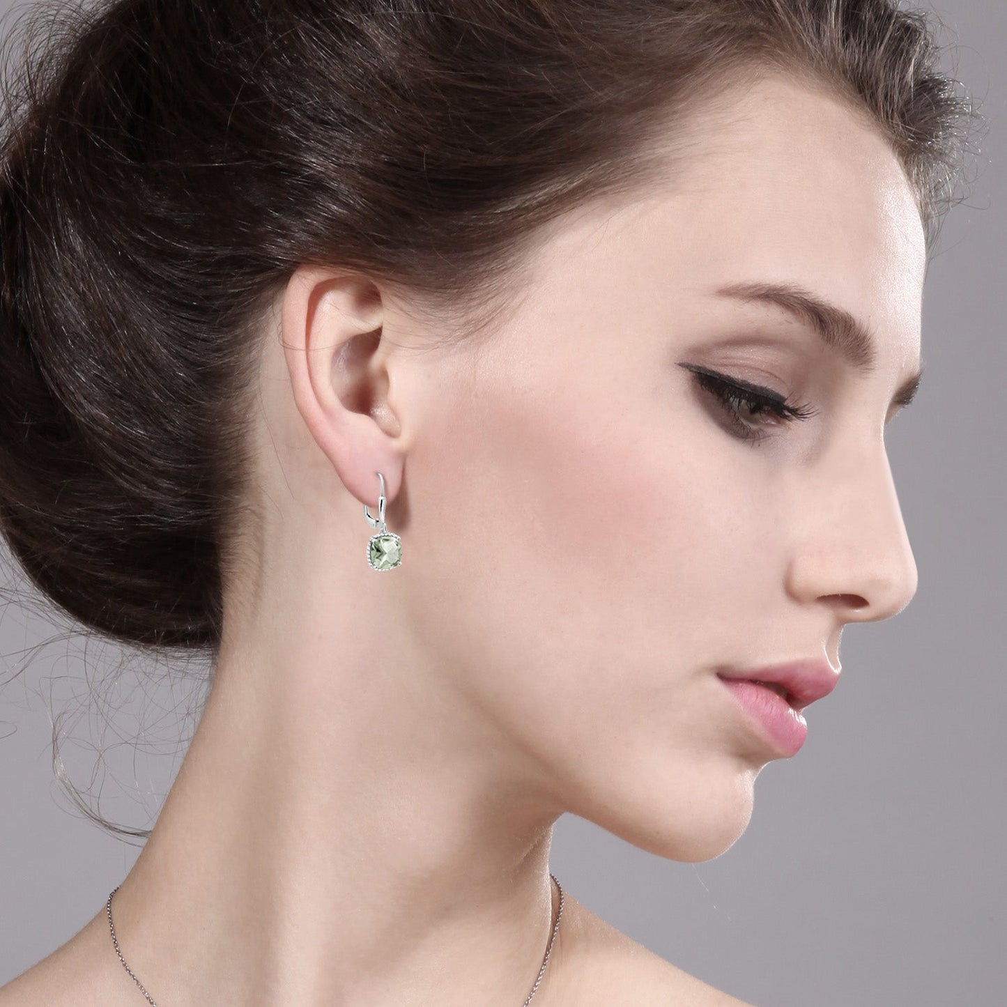 3-6 Cttw Leverback Drop Dangle Earrings for Women | 8MM Cushion Gemstone Birthstone | 925 Sterling Silver | Fine Jewelry Gifts for Her Mom Women Wife