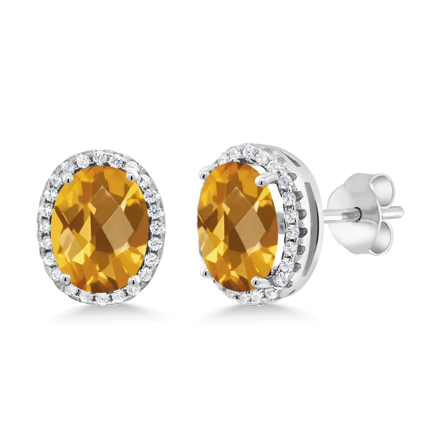 3-5 Cttw Gemstone Birthstone Halo Earrings For Women | 9X7MM Oval Cut | 925 Sterling Silver | Fine Jewelry Gifts for Her Mom Women Wife