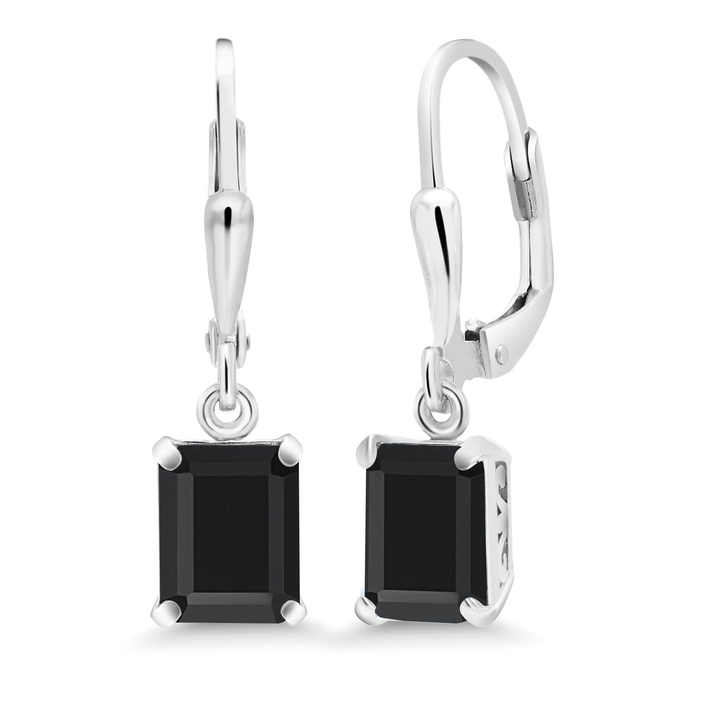 Leverback Drop Dangle Earrings For Women | 8X6MM Emerald Cut Gemstone Birthstone | 925 Sterling Silver | Fine Jewelry Gifts for Her Mom Women Wife