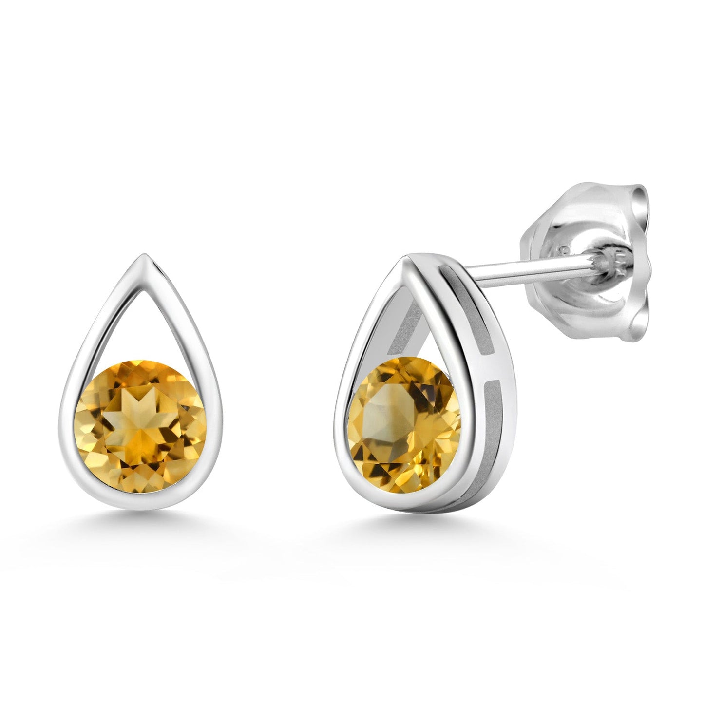 Teardrop Stud Earrings For Women Men | 925 Sterling Silver | 5MM Round | Gemstone Birthstone | Fine Jewelry Gifts for Her Mom Women Wife