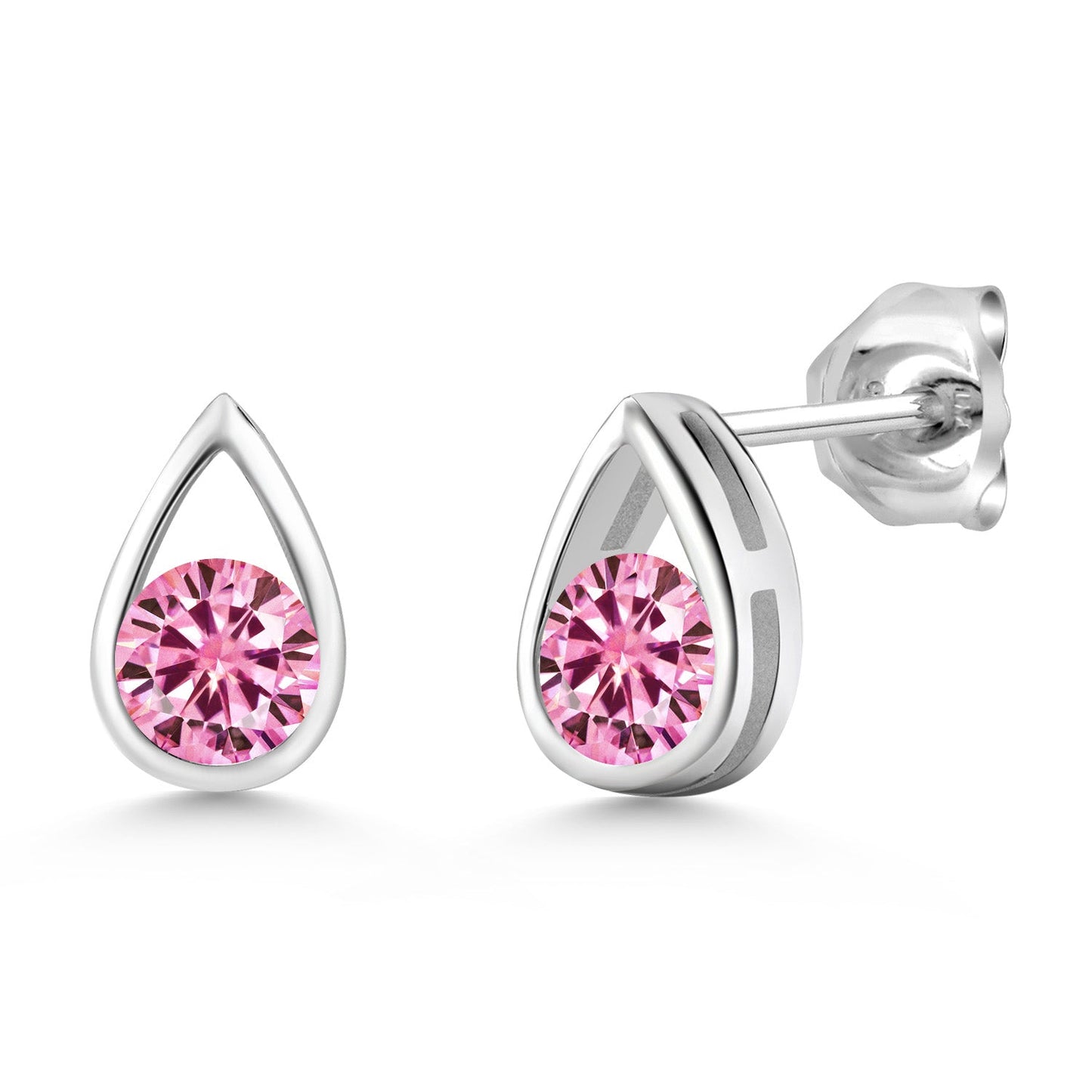 Teardrop Stud Earrings For Women Men | 925 Sterling Silver | 5MM Round | Gemstone Birthstone | Fine Jewelry Gifts for Her Mom Women Wife