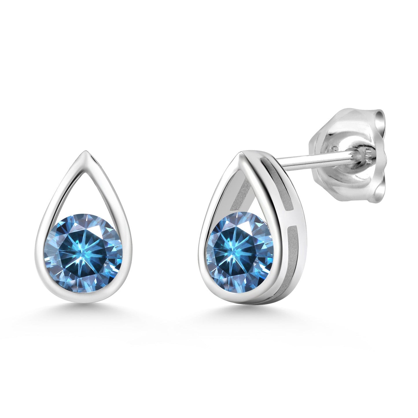 Teardrop Stud Earrings For Women Men | 925 Sterling Silver | 5MM Round | Gemstone Birthstone | Fine Jewelry Gifts for Her Mom Women Wife