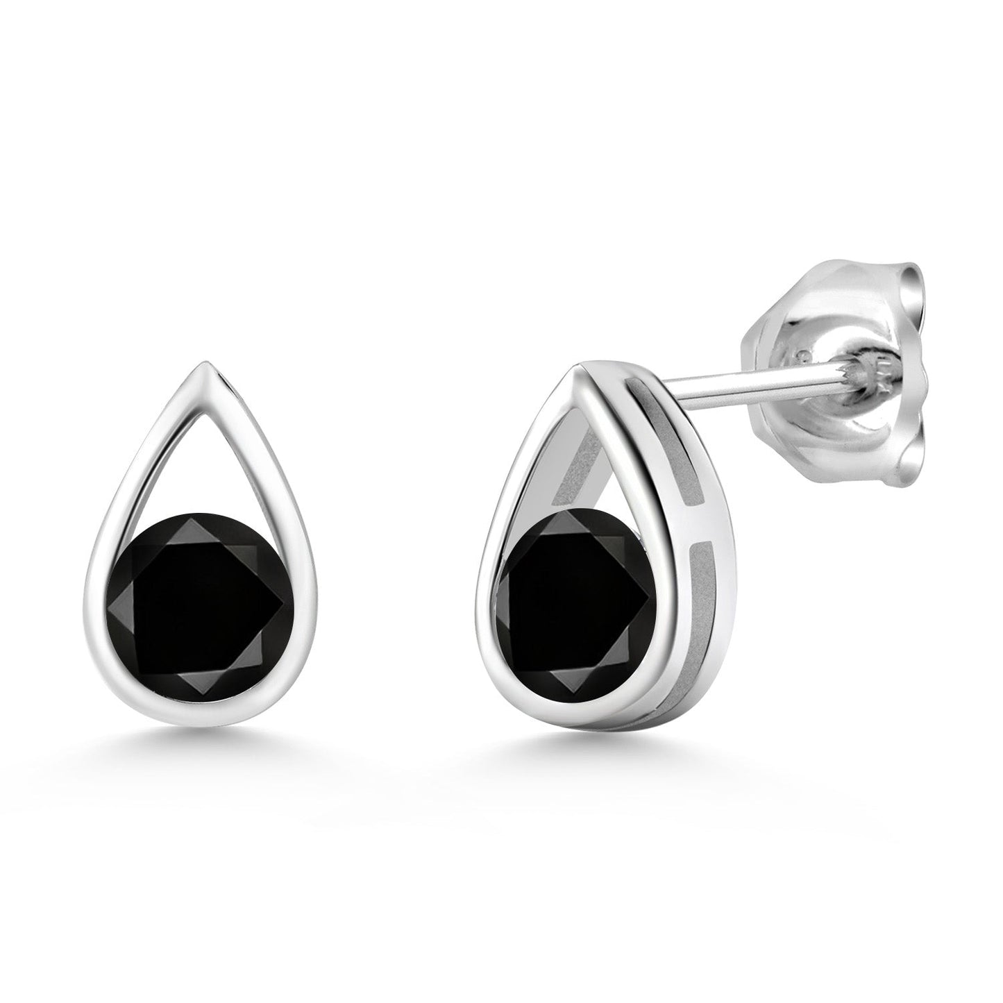Teardrop Stud Earrings For Women Men | 925 Sterling Silver | 5MM Round | Gemstone Birthstone | Fine Jewelry Gifts for Her Mom Women Wife