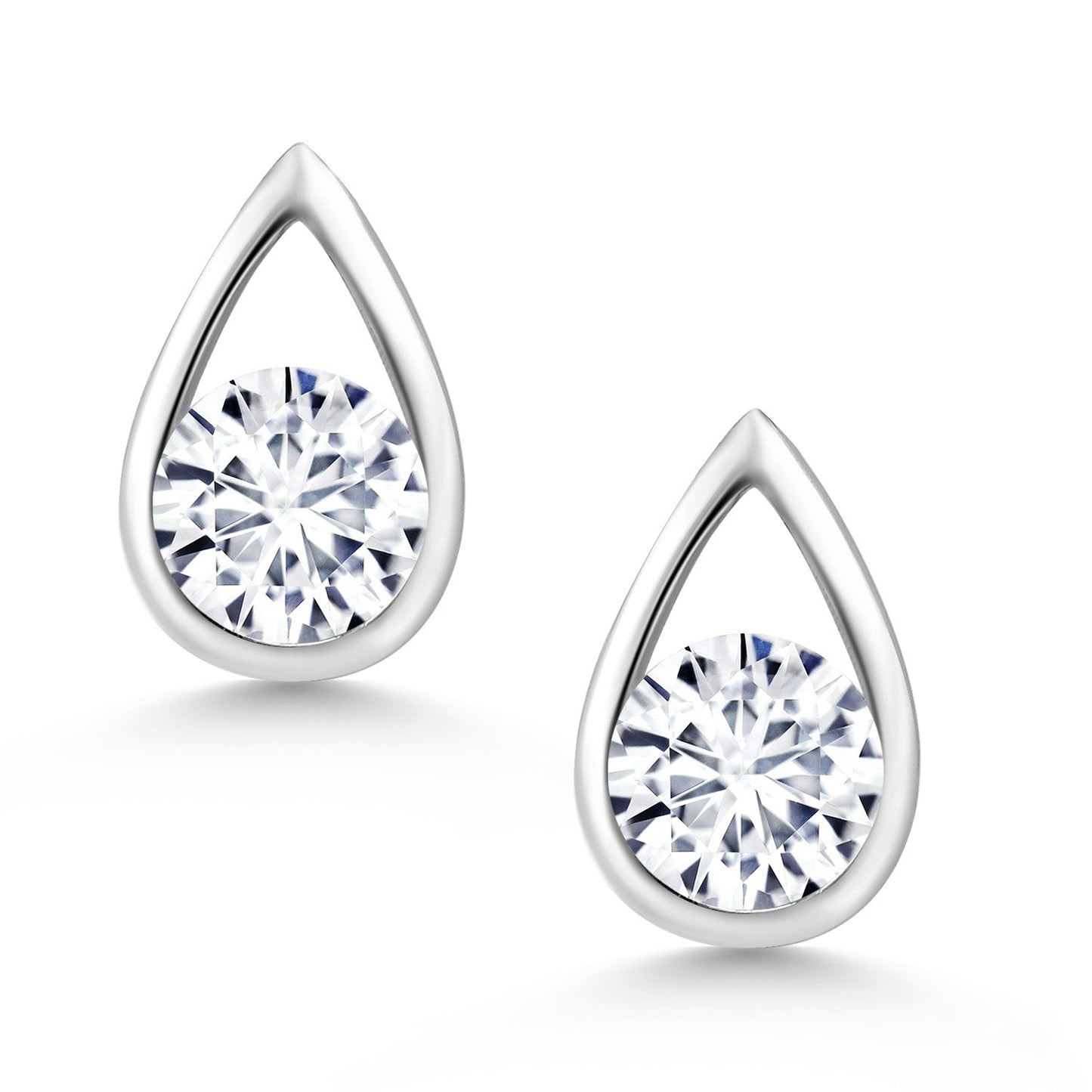 Teardrop Stud Earrings For Women Men | 925 Sterling Silver | 5MM Round | Gemstone Birthstone | Fine Jewelry Gifts for Her Mom Women Wife