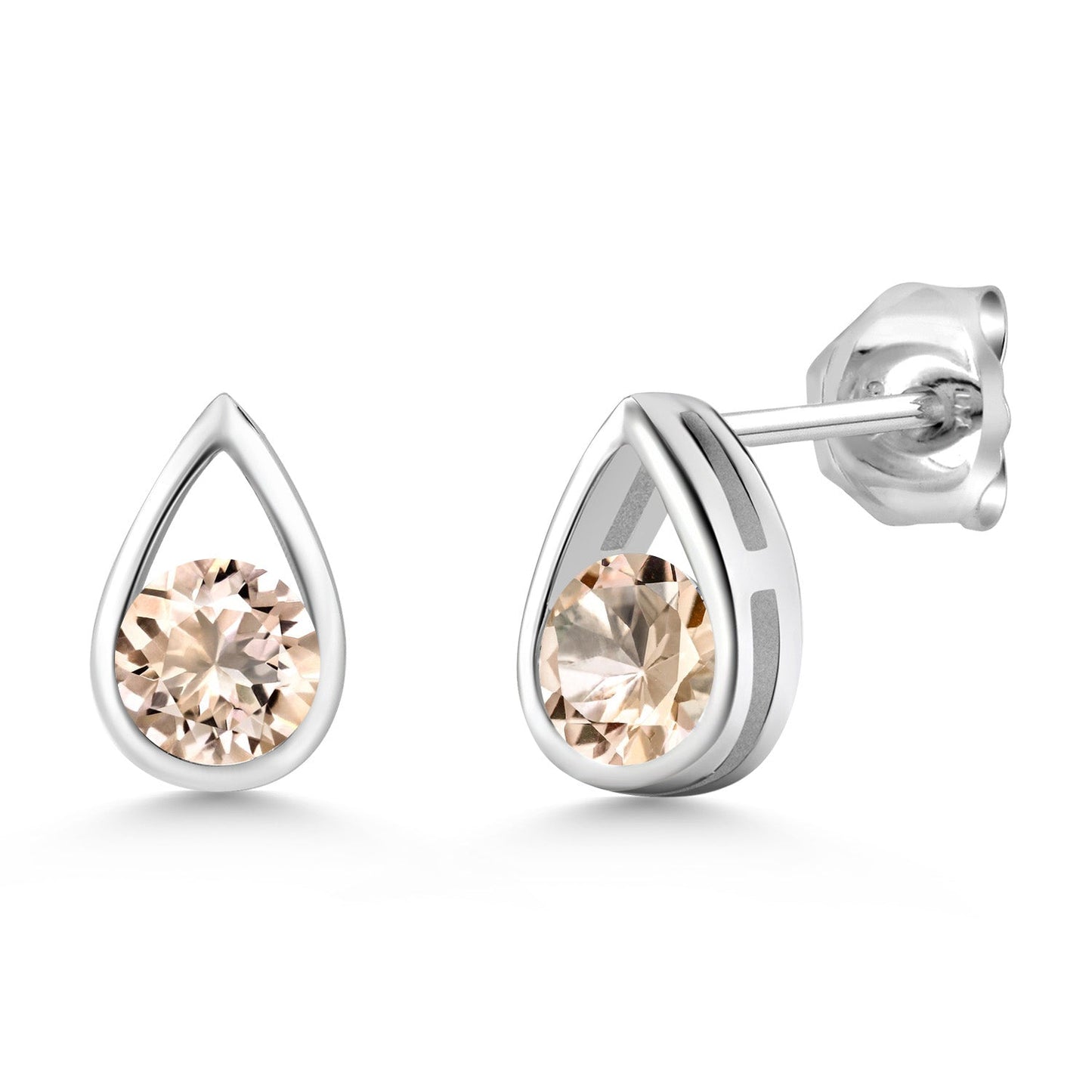 Teardrop Stud Earrings For Women Men | 925 Sterling Silver | 5MM Round | Gemstone Birthstone | Fine Jewelry Gifts for Her Mom Women Wife