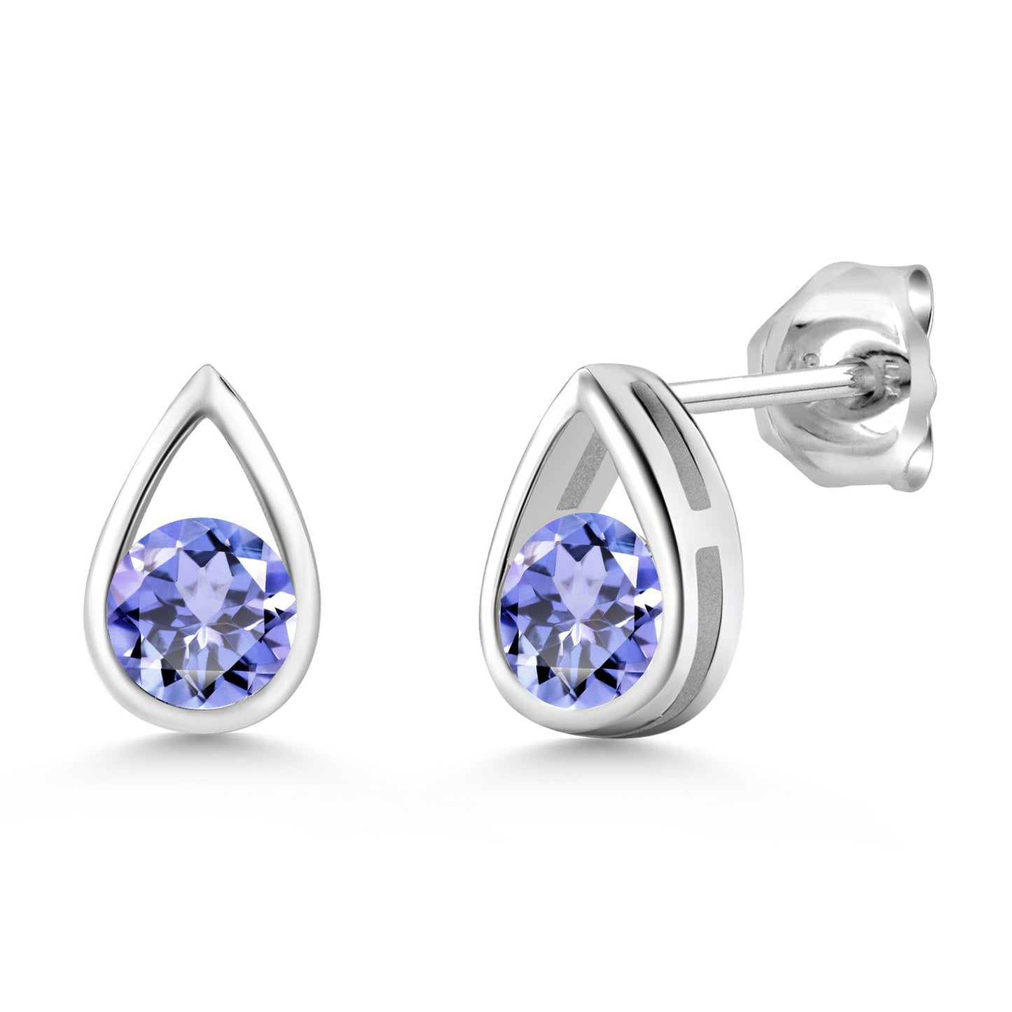 Teardrop Stud Earrings For Women Men | 925 Sterling Silver | 5MM Round | Gemstone Birthstone | Fine Jewelry Gifts for Her Mom Women Wife