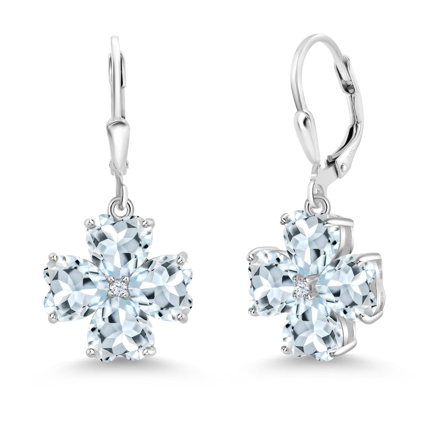 6MM Heart Shape Gemstone Birthstone Leverback Drop Dangle Earrings For Women | 925 Sterling Silver | Fine Jewelry Gifts for Her Mom Women Wife