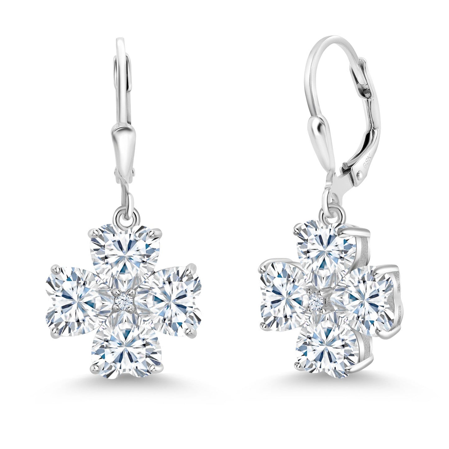 6MM Heart Shape Gemstone Birthstone Leverback Drop Dangle Earrings For Women | 925 Sterling Silver | Fine Jewelry Gifts for Her Mom Women Wife