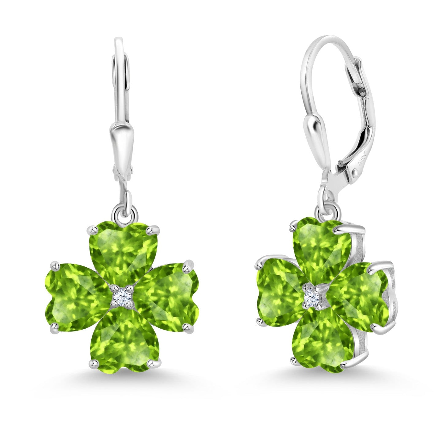 6MM Heart Shape Gemstone Birthstone Leverback Drop Dangle Earrings For Women | 925 Sterling Silver | Fine Jewelry Gifts for Her Mom Women Wife