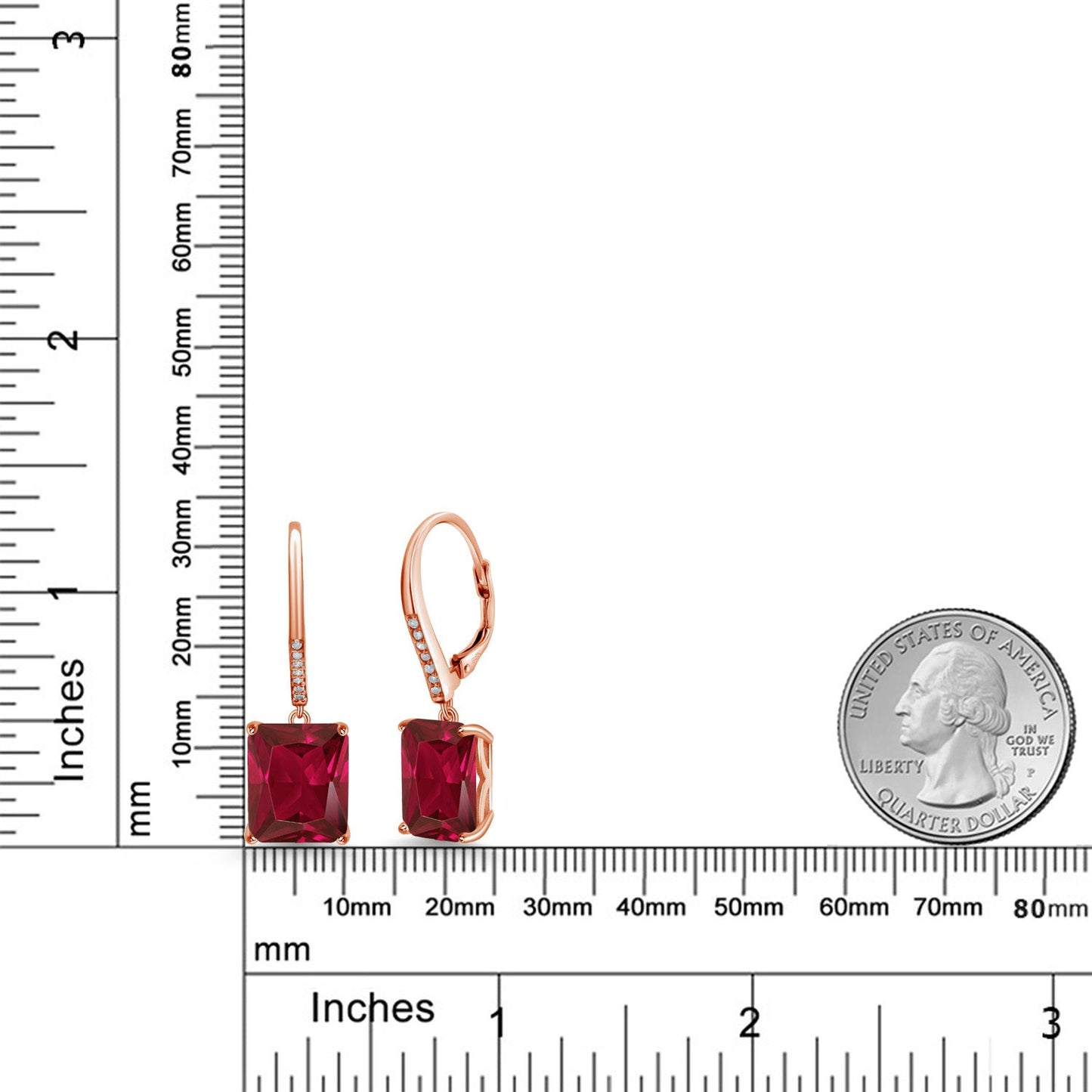 11-15 Cttw Leverback Drop Dangle Earrings for Women | 925 Sterling Silver | Gemstone Birthstone and White Diamond | Emerald Cut 12X10MM | Fine Jewelry Gifts for Her Mom Women Wife